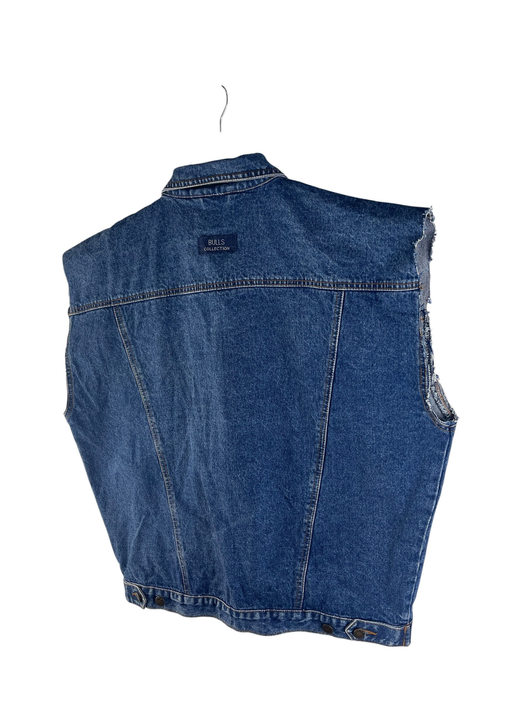 Vintage Bradford Bulls Collection Denim Vest Cut-Off Trucker Jacket Size US L / EU 52-54 / 3 - 7 Thumbnail