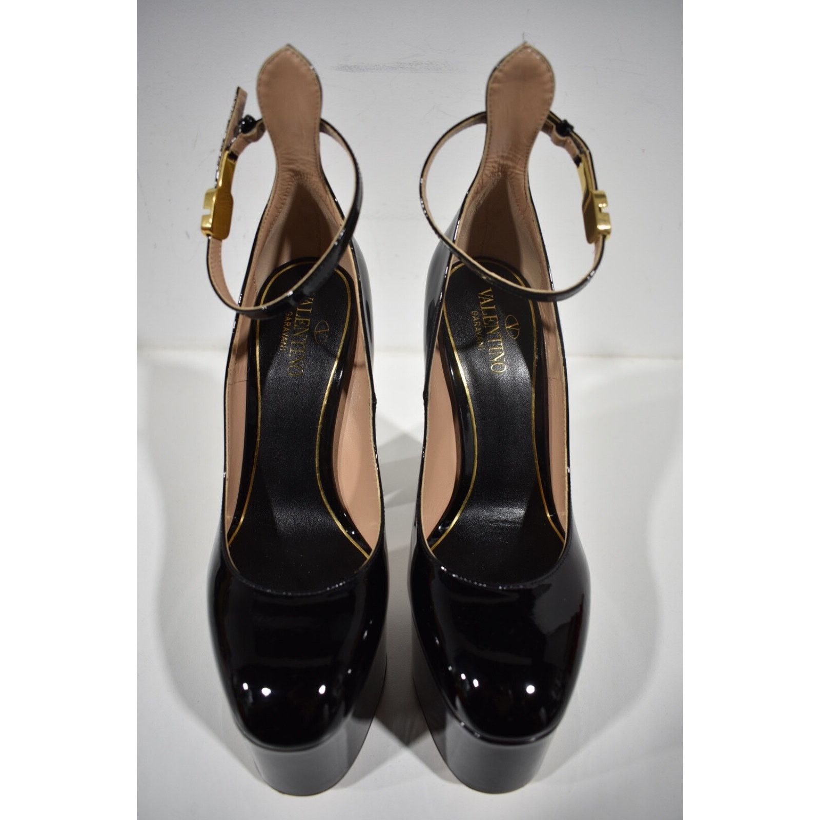 Valentino Rockstud Tan-go Leather V Strap Platform Heel Pump 40 Size US 10 / IT 40 - 8 Thumbnail