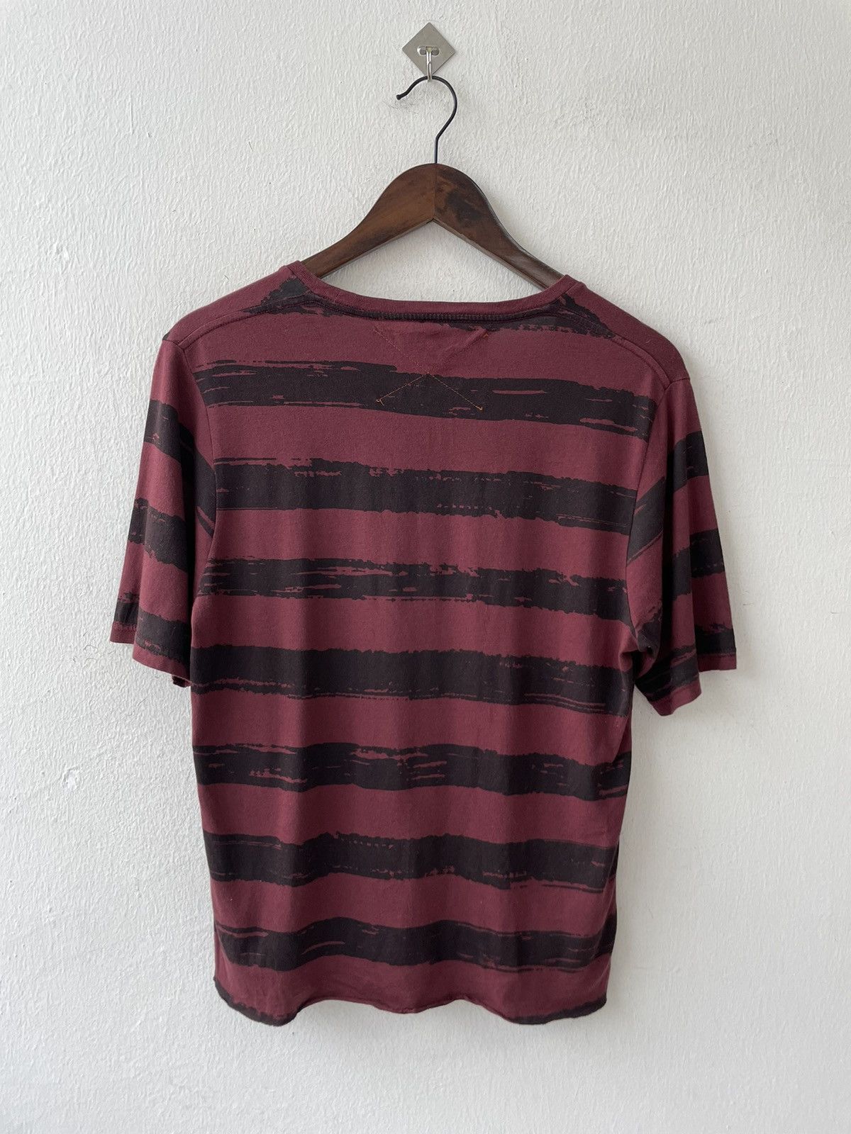 If Six Was Nine × Japanese Brand × Le Grande Bleu (L.G.B.) 291295 Homme Striped Kurt Cobain Cropped Tshirt Size US M / EU 48-50 / 2 - 3 Thumbnail