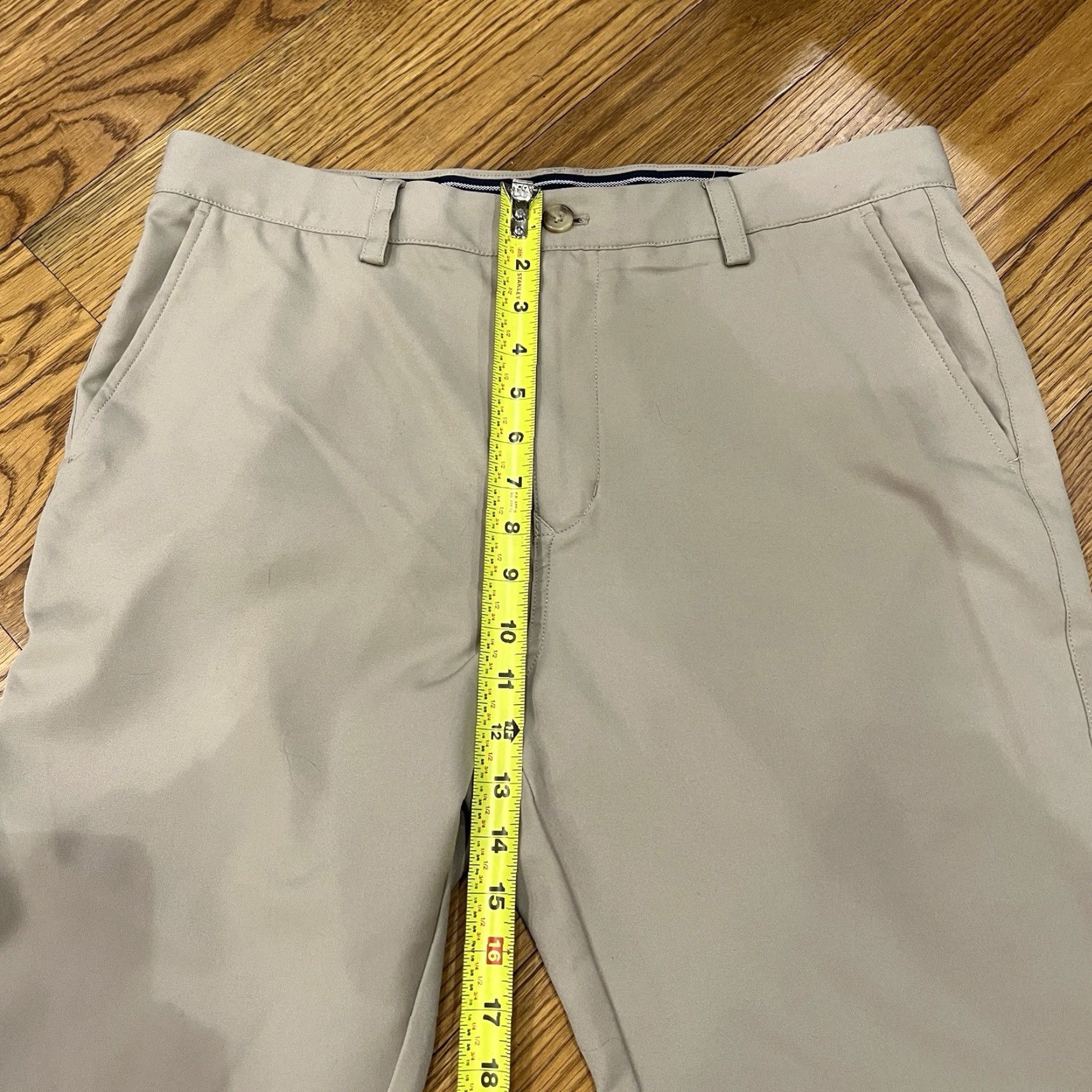 Vineyard Vines Vineyard Vines Beige Performance Athletic Golf Chino Preppy Link Pants Mens 35x32 Size US 35 - 3 Thumbnail