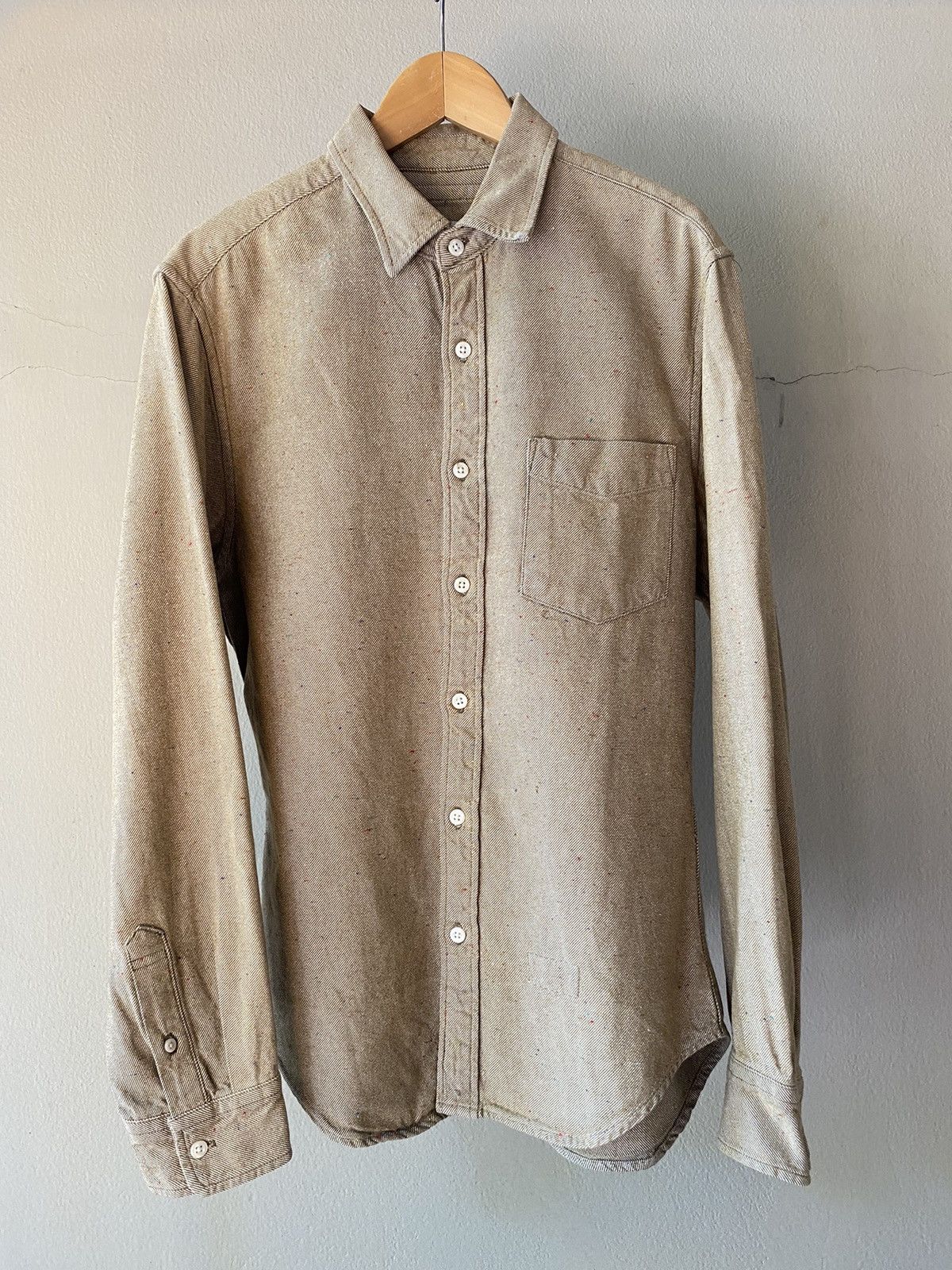 Designer × Japanese Brand INHERIT Brown Collared Shirt. Size US M / EU 48-50 / 2 - 3 Thumbnail