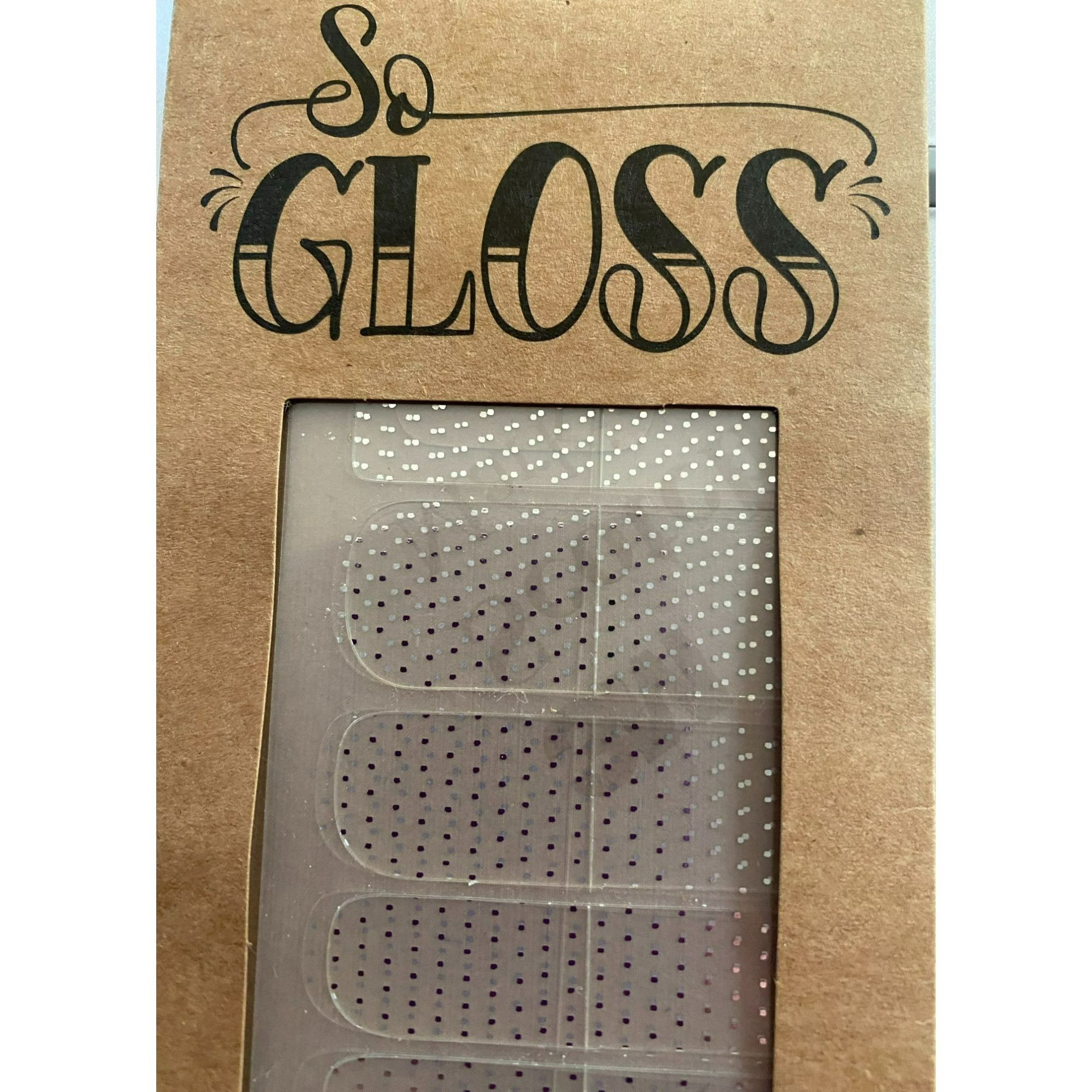 Other So Gloss Silver Swiss Dot Nail Wraps Heat Activated Set Of T Size ONE SIZE - 3 Thumbnail