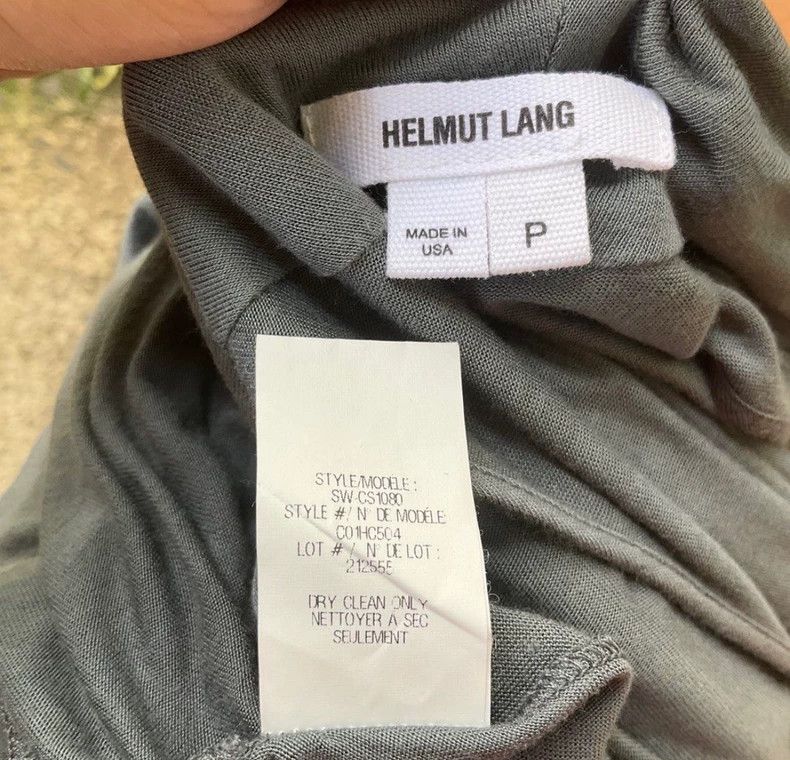 Helmut Lang HELMUT LANG sizeP Gray avant-garde cross-collar dress Size S / US 4 / IT 40 - 3 Thumbnail