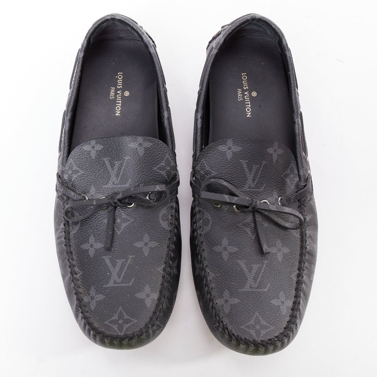 Louis Vuitton LOUIS VUITTON Arizona Eclipse grey canvas monogram mocassin EU42.5 Size US 9.5 / EU 42-43 - 1 Thumbnail