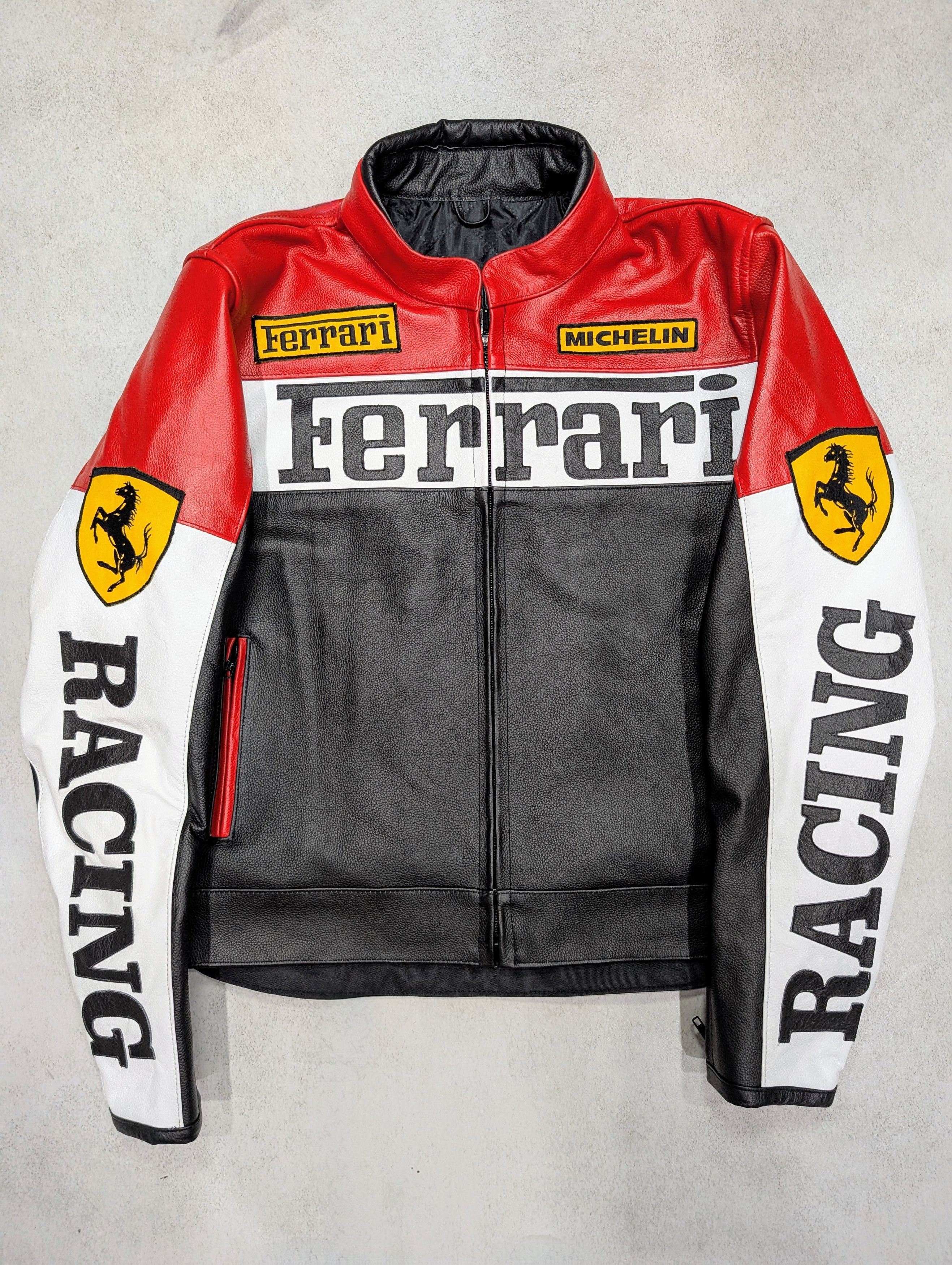 Ferrari ジャケット　海外　韓国 Ferrari × Vintage 💥 Ferrari Racing Leather Jacket VIntage