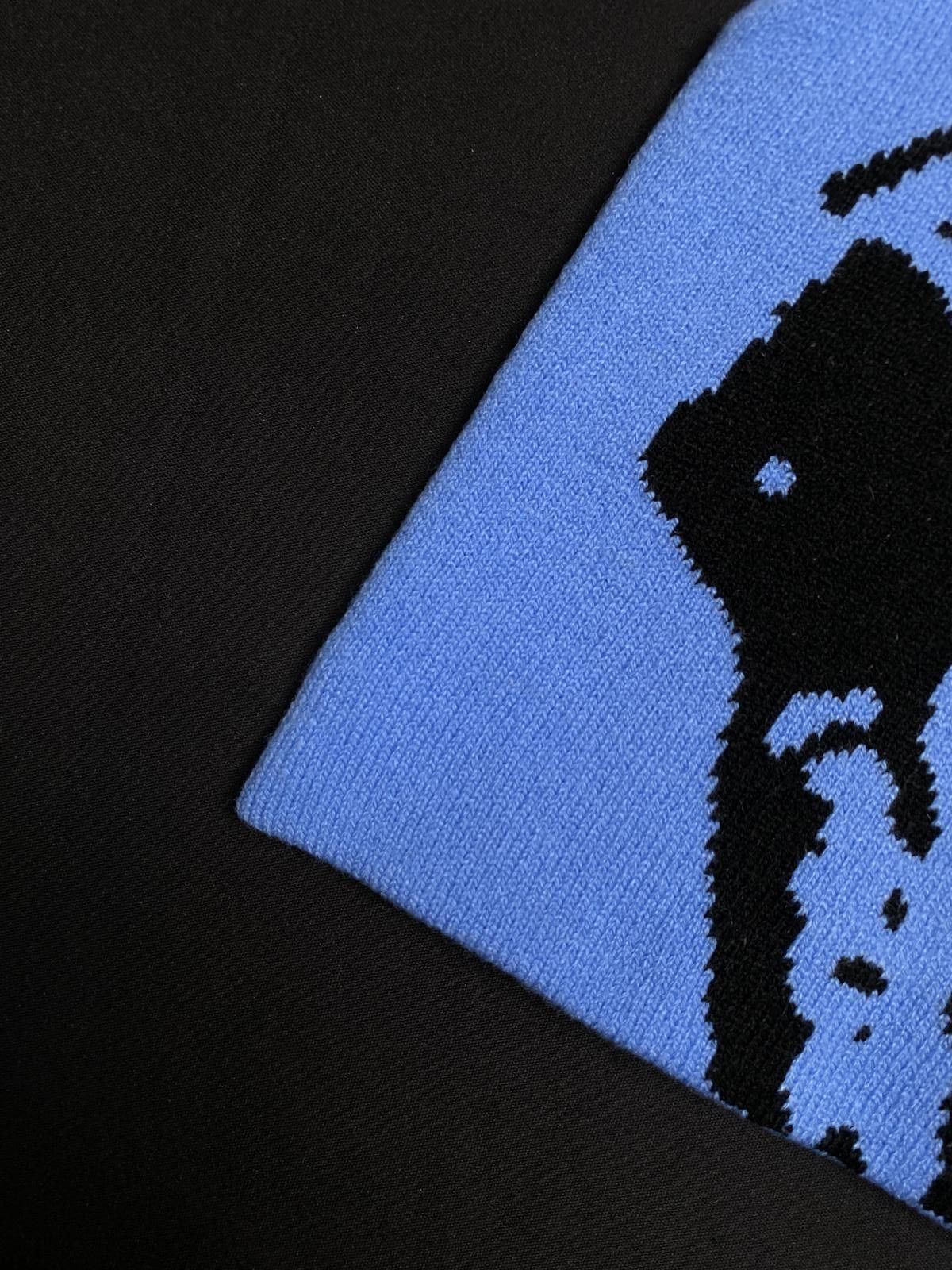 Japanese Brand Deadstock Abstract Spiral Head Skully No Cuff Beanie Blue Size ONE SIZE - 6 Thumbnail