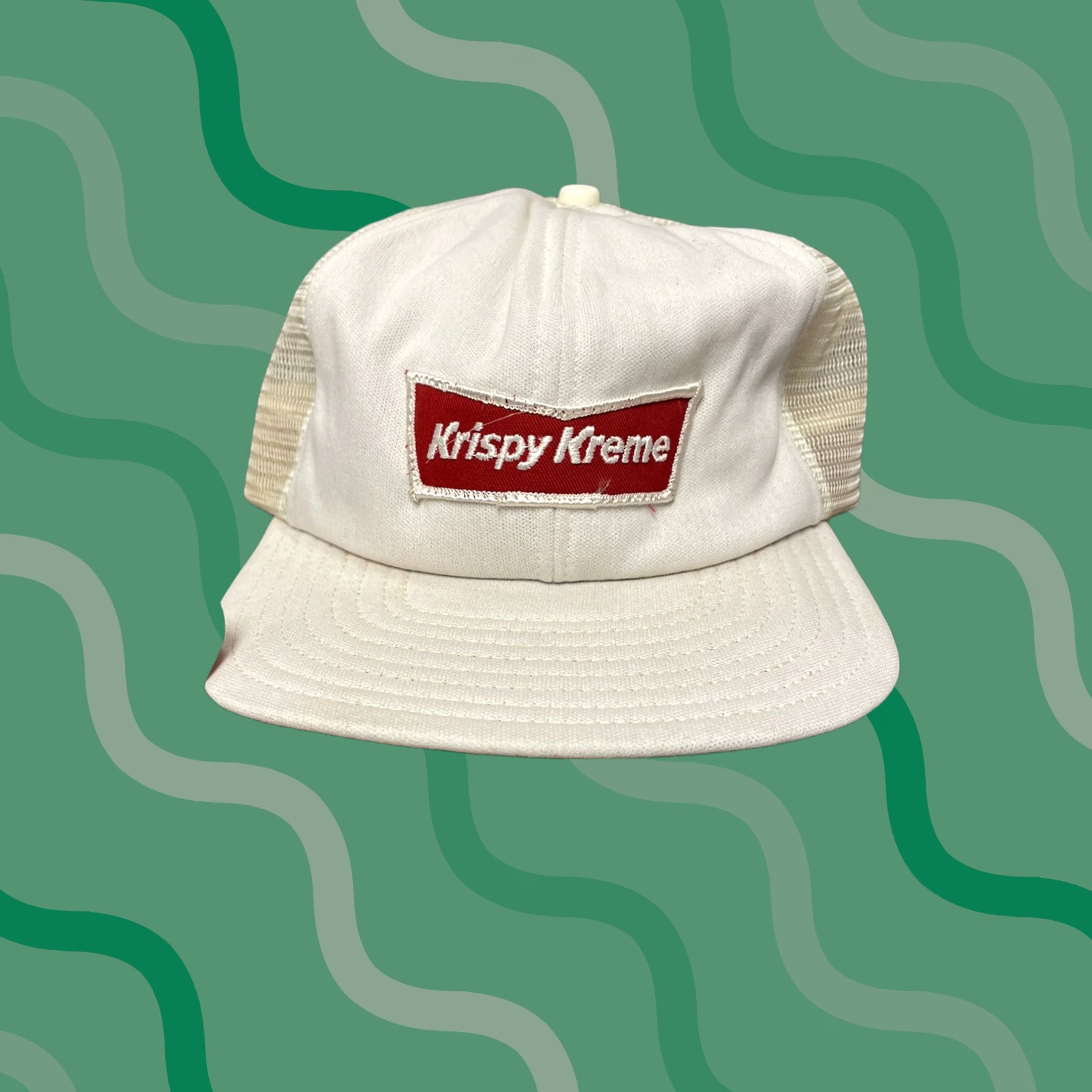 Vintage Krispy Kreme Trucker Hat Adjustable Logo Baseball Mens Size ONE SIZE - 1 Thumbnail