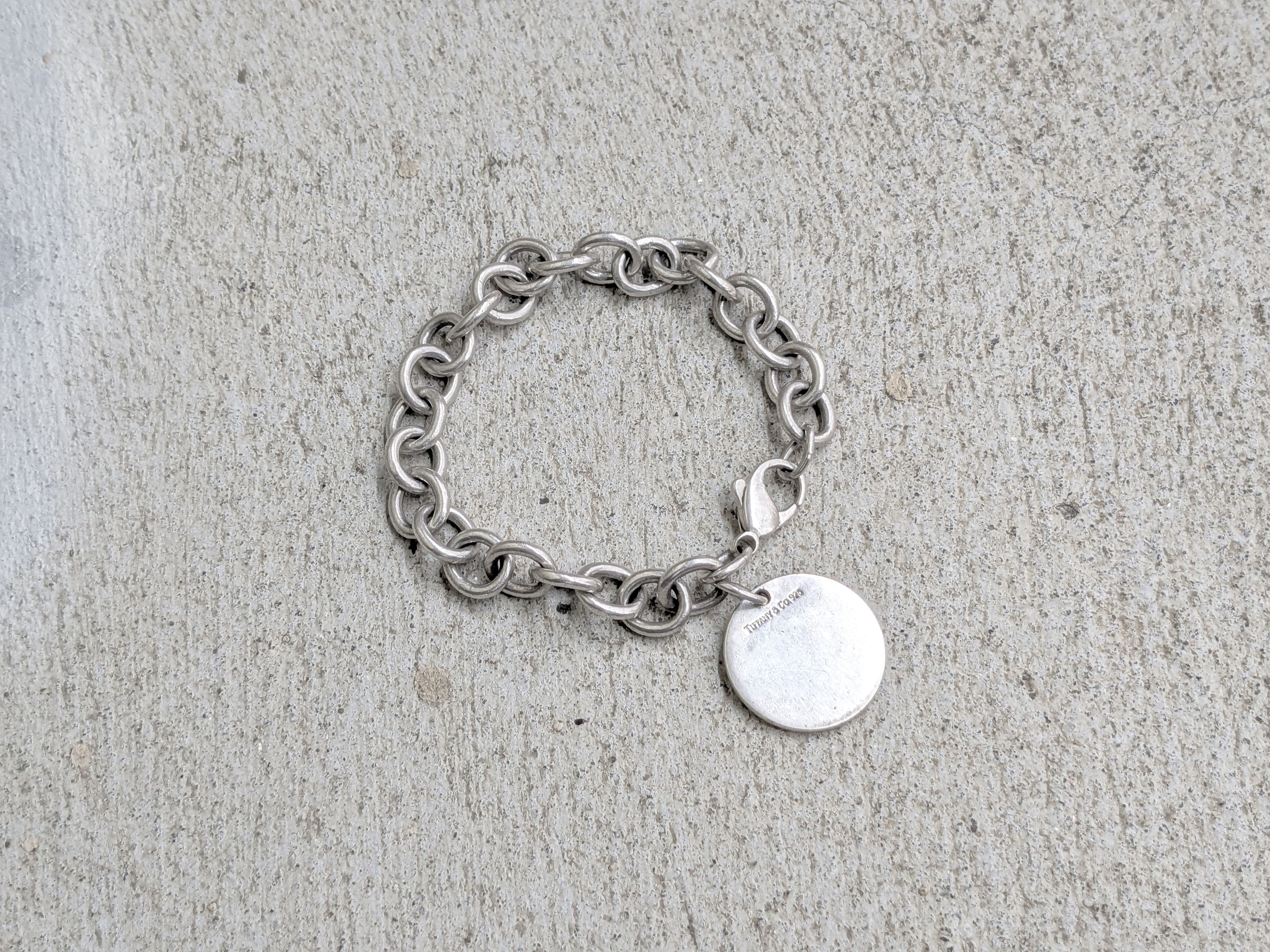 Tiffany & Co. Tiffany & Co Sterling Silver ID Bracelet Charm Rolo Round Size ONE SIZE - 1 Thumbnail