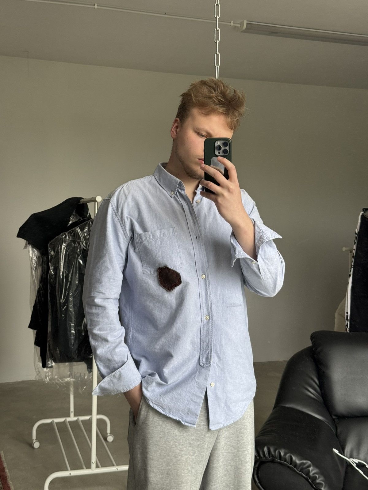 Our Legacy Our Legacy Shirt Customed Oxford Blue Size US L / EU 52-54 / 3 - 16 Thumbnail