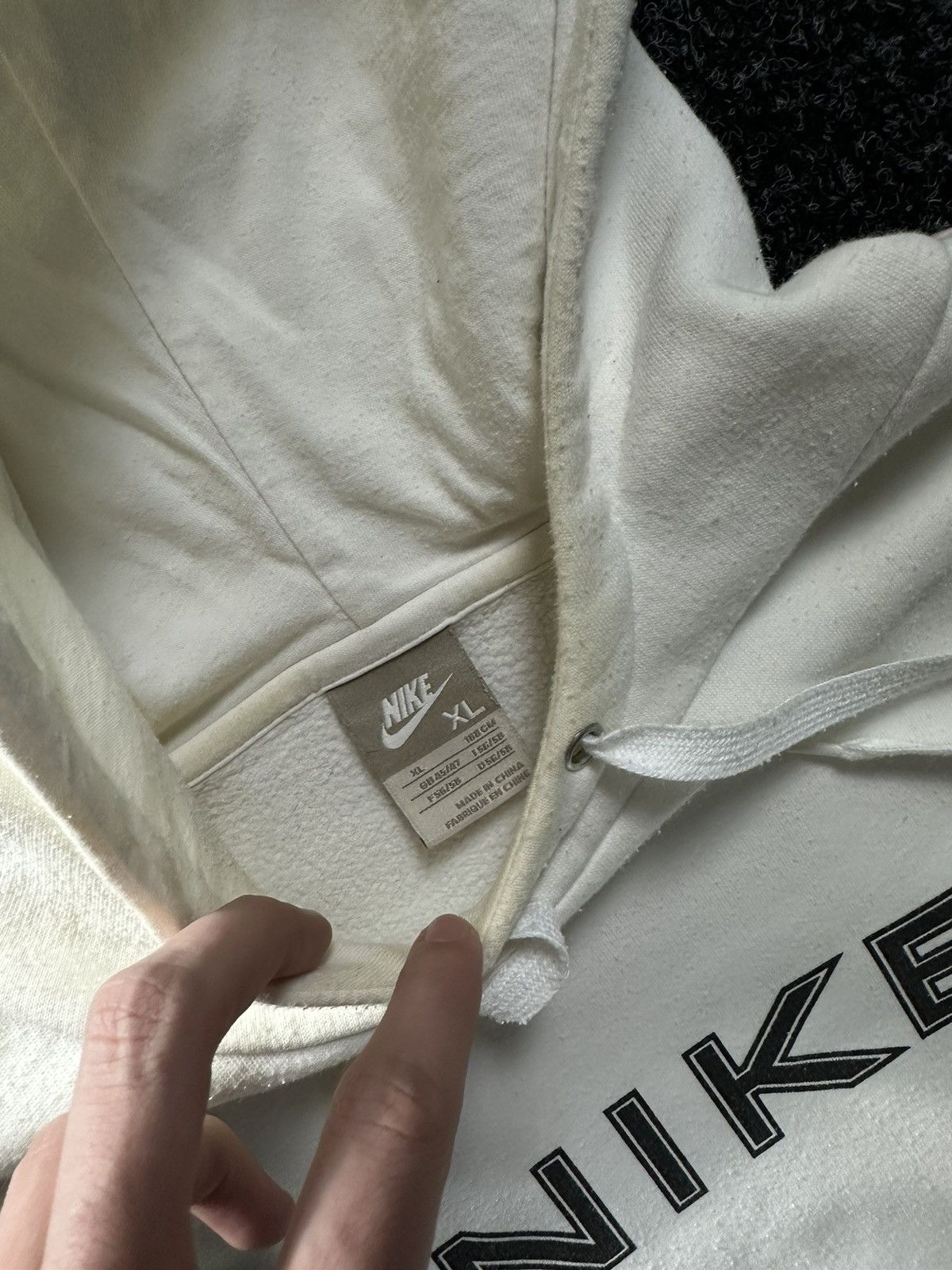 Nike × Vintage 🚨Nike Y2K White BOXY Hoodie OVERSIZE Vintage Skategang Drill Size US XL / EU 56 / 4 - 5 Thumbnail