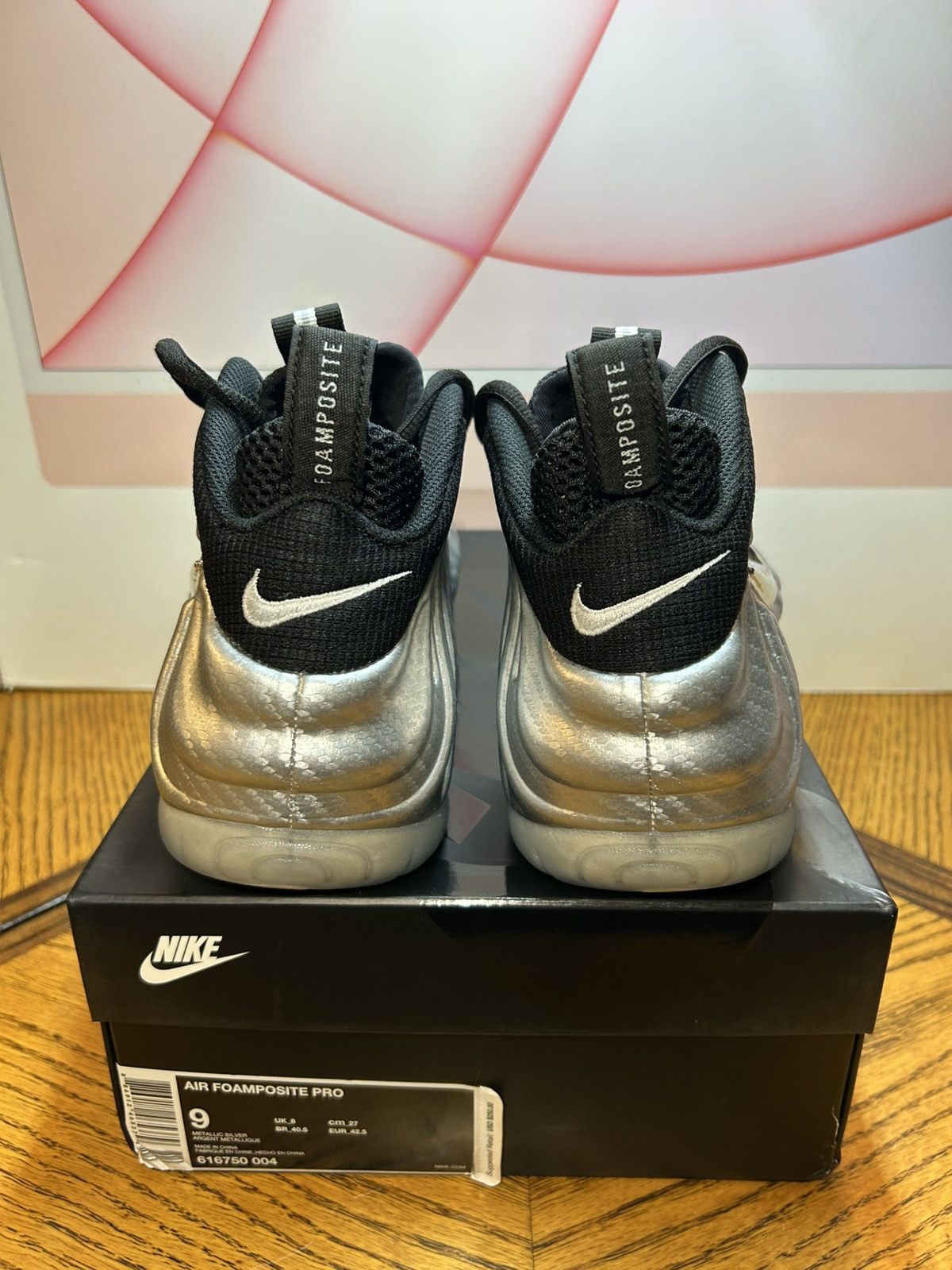 Nike Size 9- Nike Air Foamposite Pro Silver Surfer 2017 Size US 9 / EU 42 - 5 Thumbnail