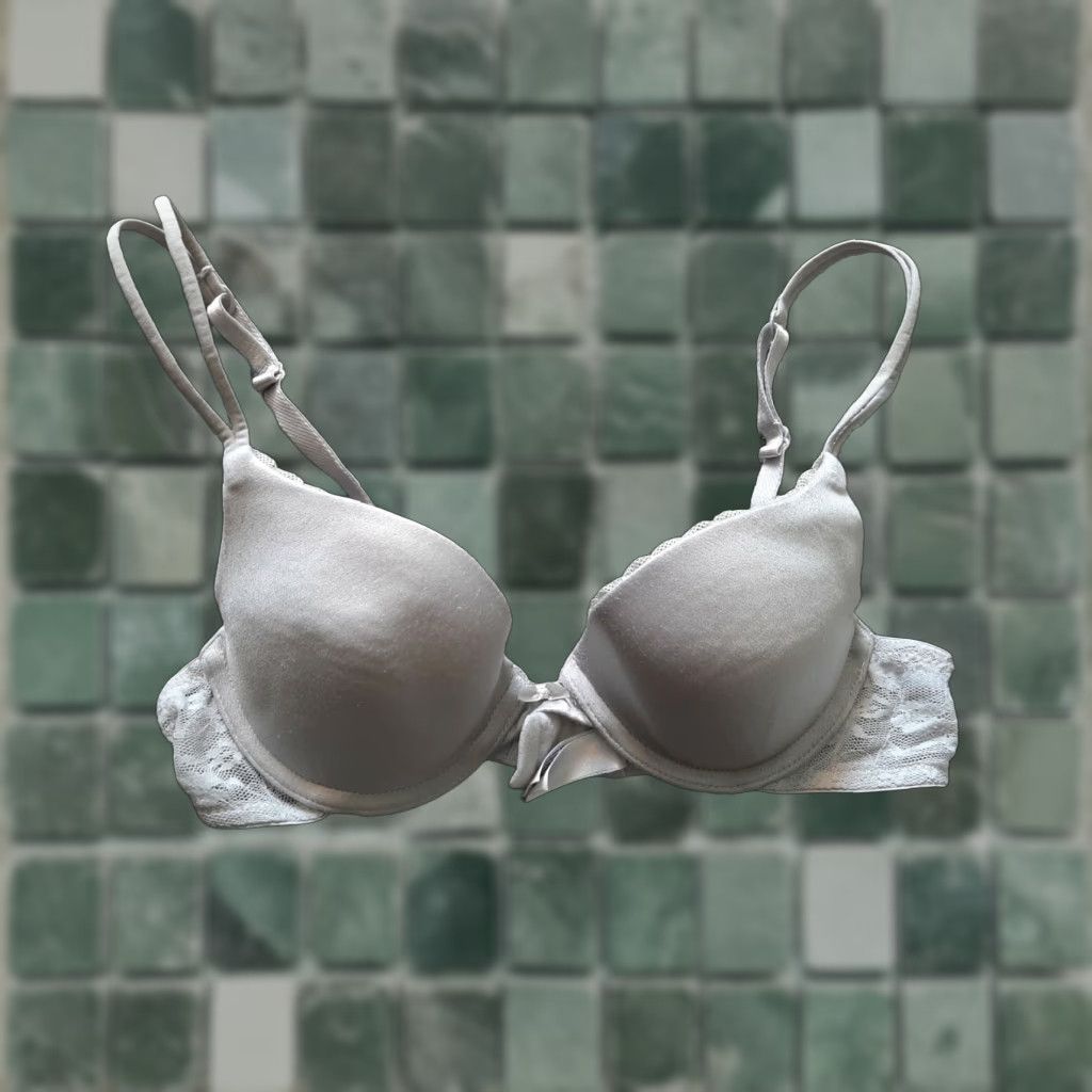 DKNY DKNY Bra 34A Padded Push Up Silver Womens Size ONE SIZE - 1 Thumbnail