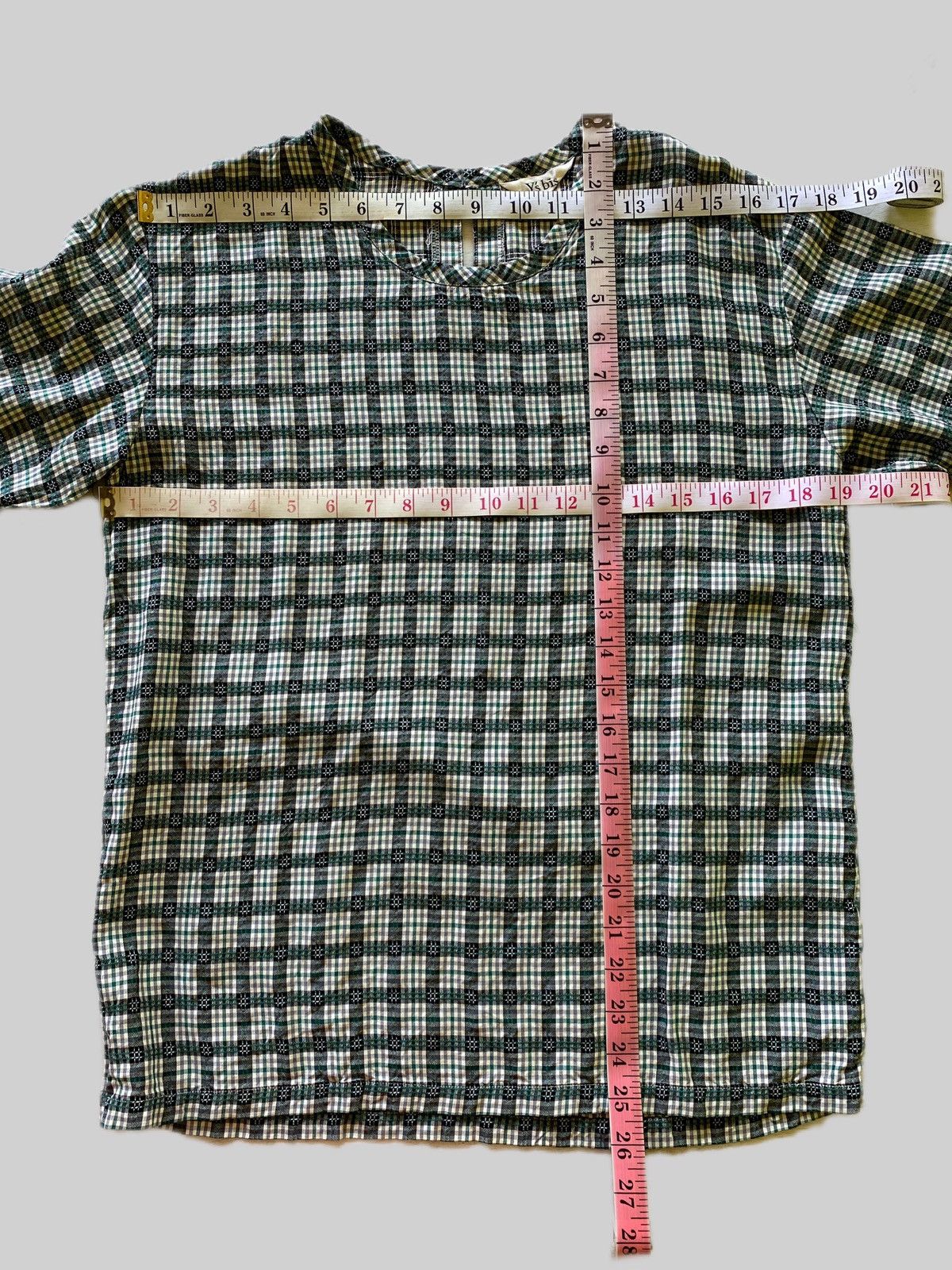 Yohji Yamamoto Vintage Y’s Bis Sashiko Plaid Tops Size M / US 6-8 / IT 42-44 - 6 Thumbnail