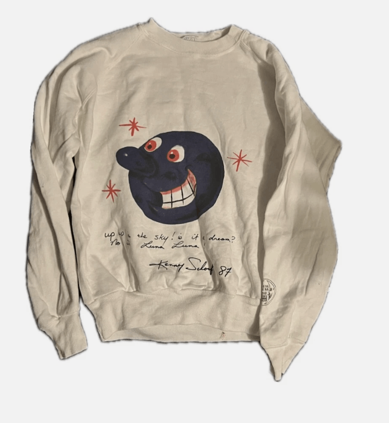 Archival 1987 Luna Luna Kenny Scharf Crewneck White Cotton