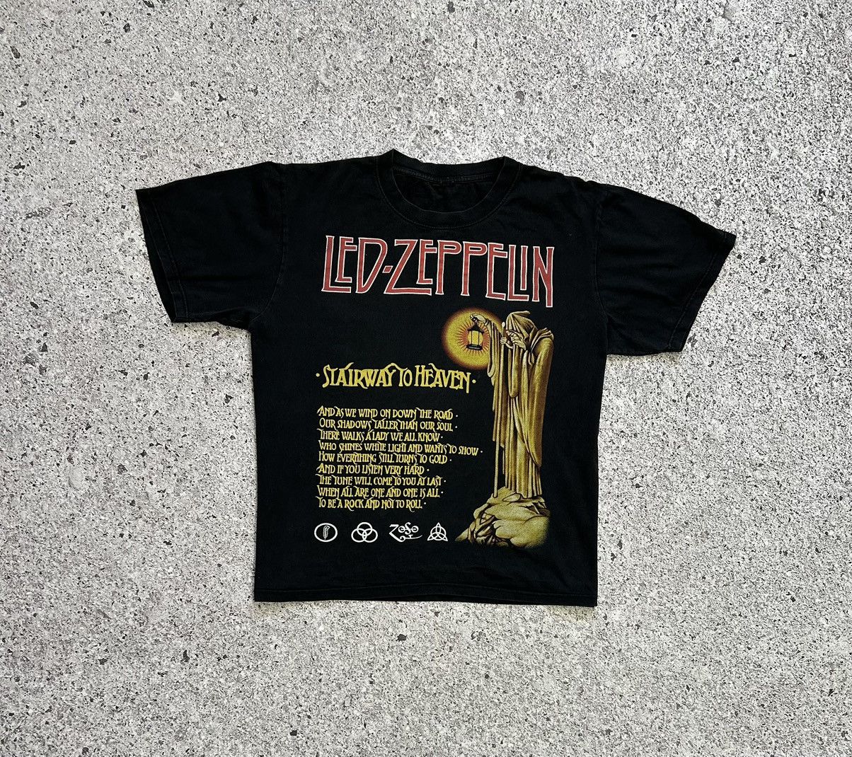 Band Tees × Led Zeppelin × Vintage Vintage 90’s Led Zeppelin Stairway To Heaven Band T-shirt Size US XXL / EU 58 / 5 - 3 Thumbnail