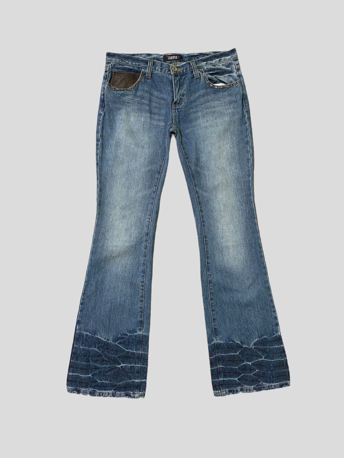 Hysteric Glamour Flare Lowbox Muddy Wash Claw Marks Boot Cut Denim Size US 32 / EU 48 - 1 Thumbnail