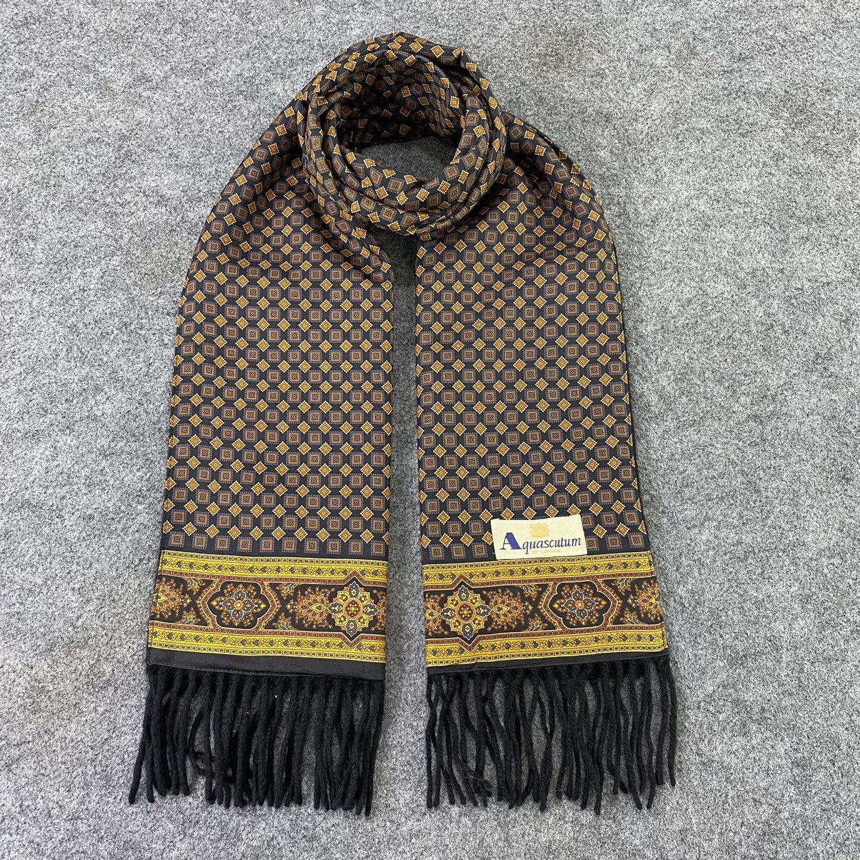 Aquascutum × Vintage Aquasqutum Silk Scarf / Muffler / Neckwear-K008 Size ONE SIZE - 1 Thumbnail