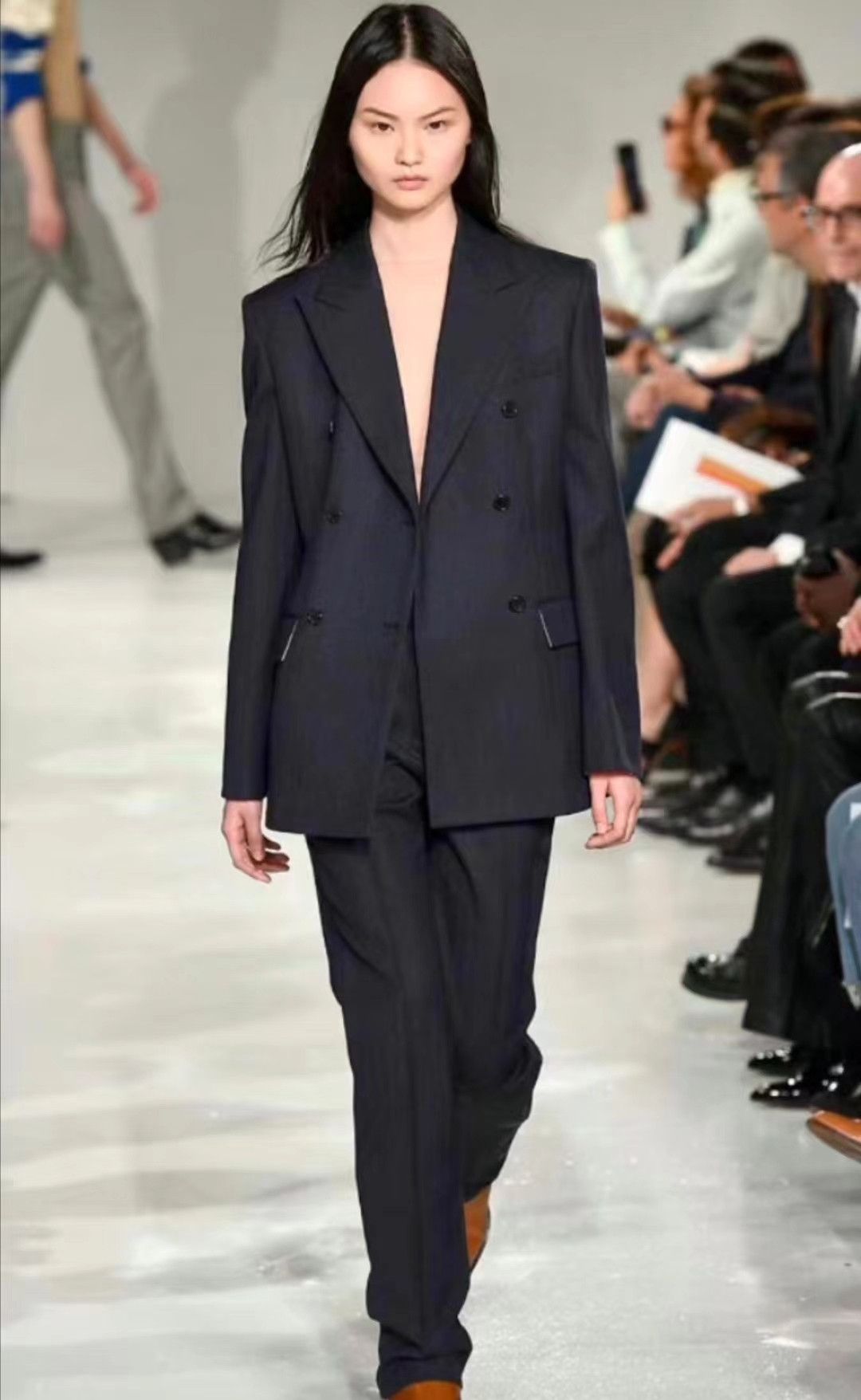 Calvin Klein RAF Double Breasted Wool Black Suit