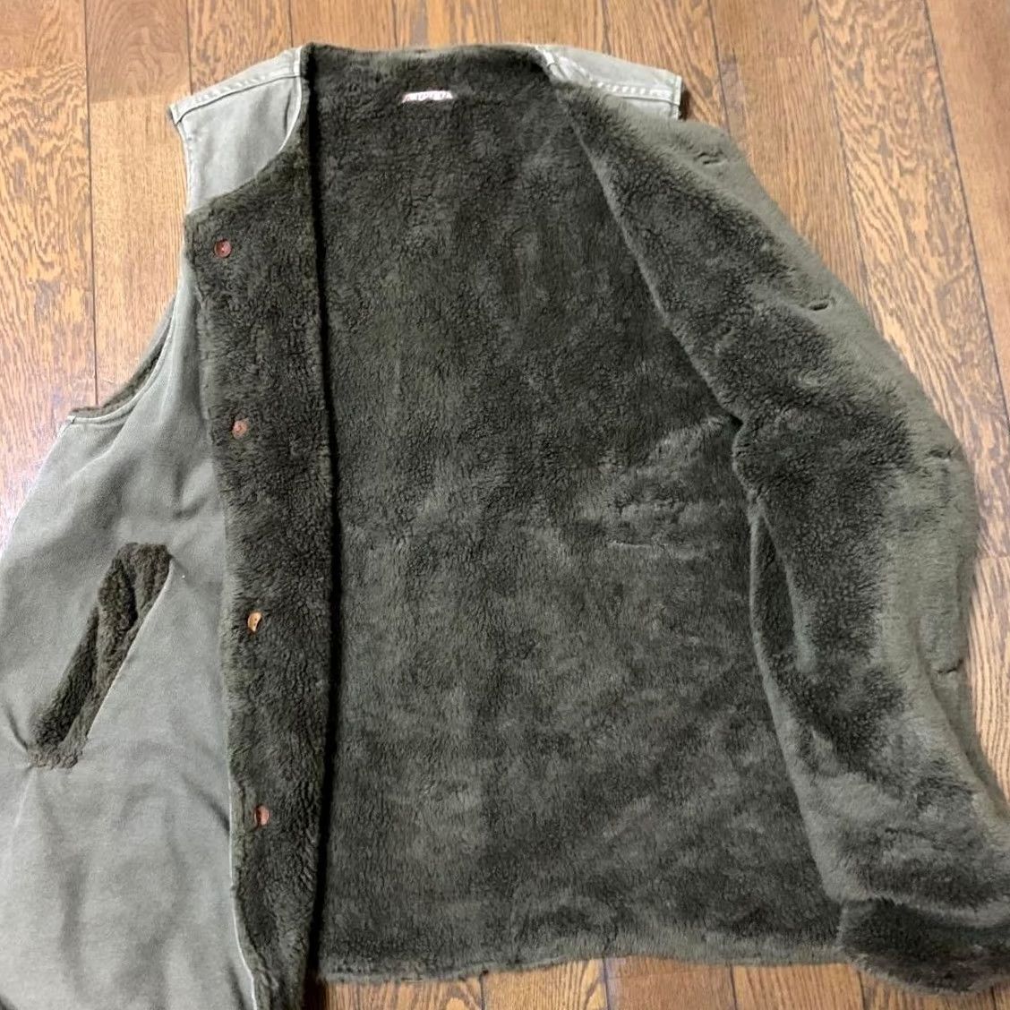 Kapital KAPITAL Boa Military Vest Size 2 Khaki Buttoned Men's Used good condition Size US M / EU 48-50 / 2 - 6 Thumbnail