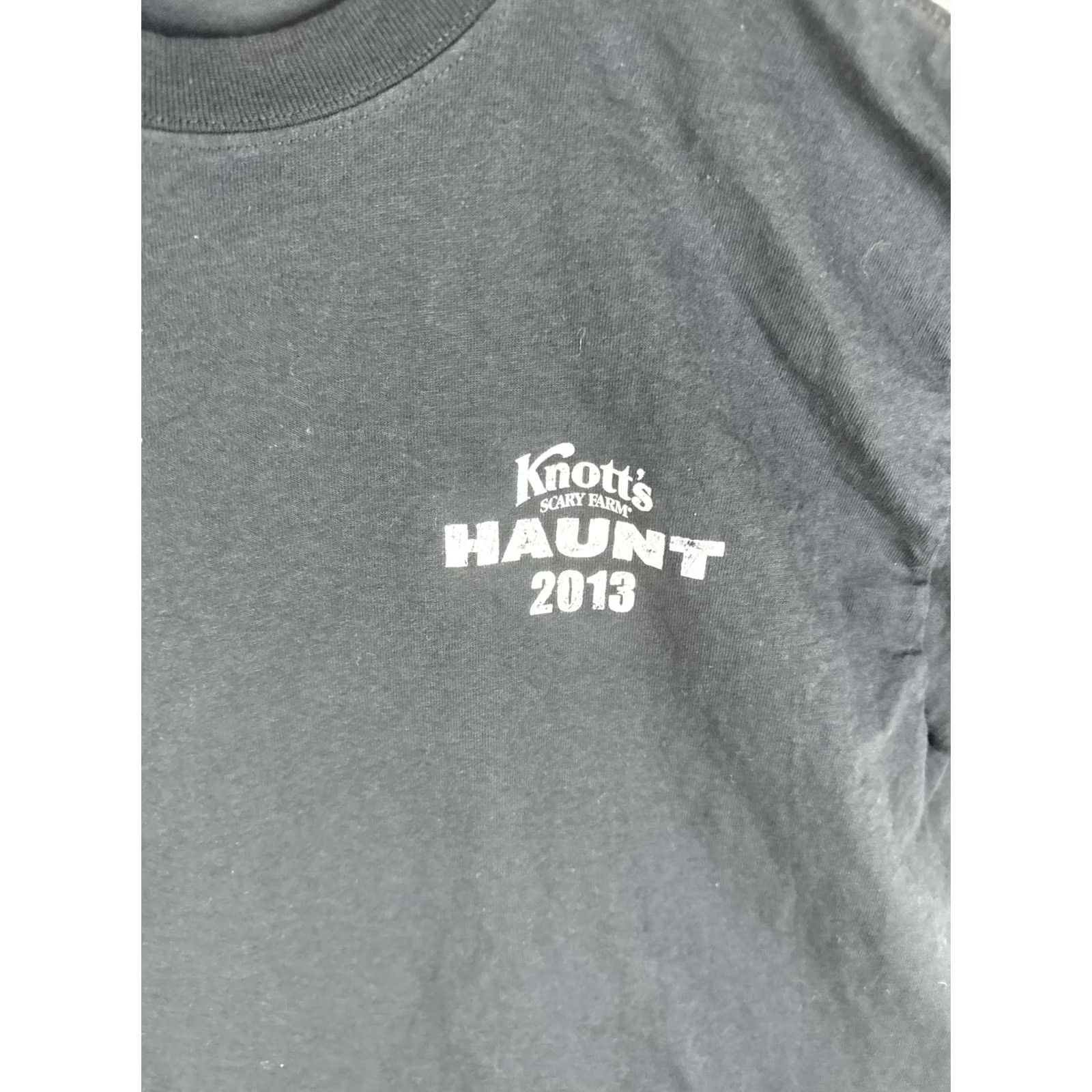Delta Knott's Scary Farm Haunt Shirt Mens Large Black 2013 Halloween Graphic Tee Size US L / EU 52-54 / 3 - 4 Thumbnail