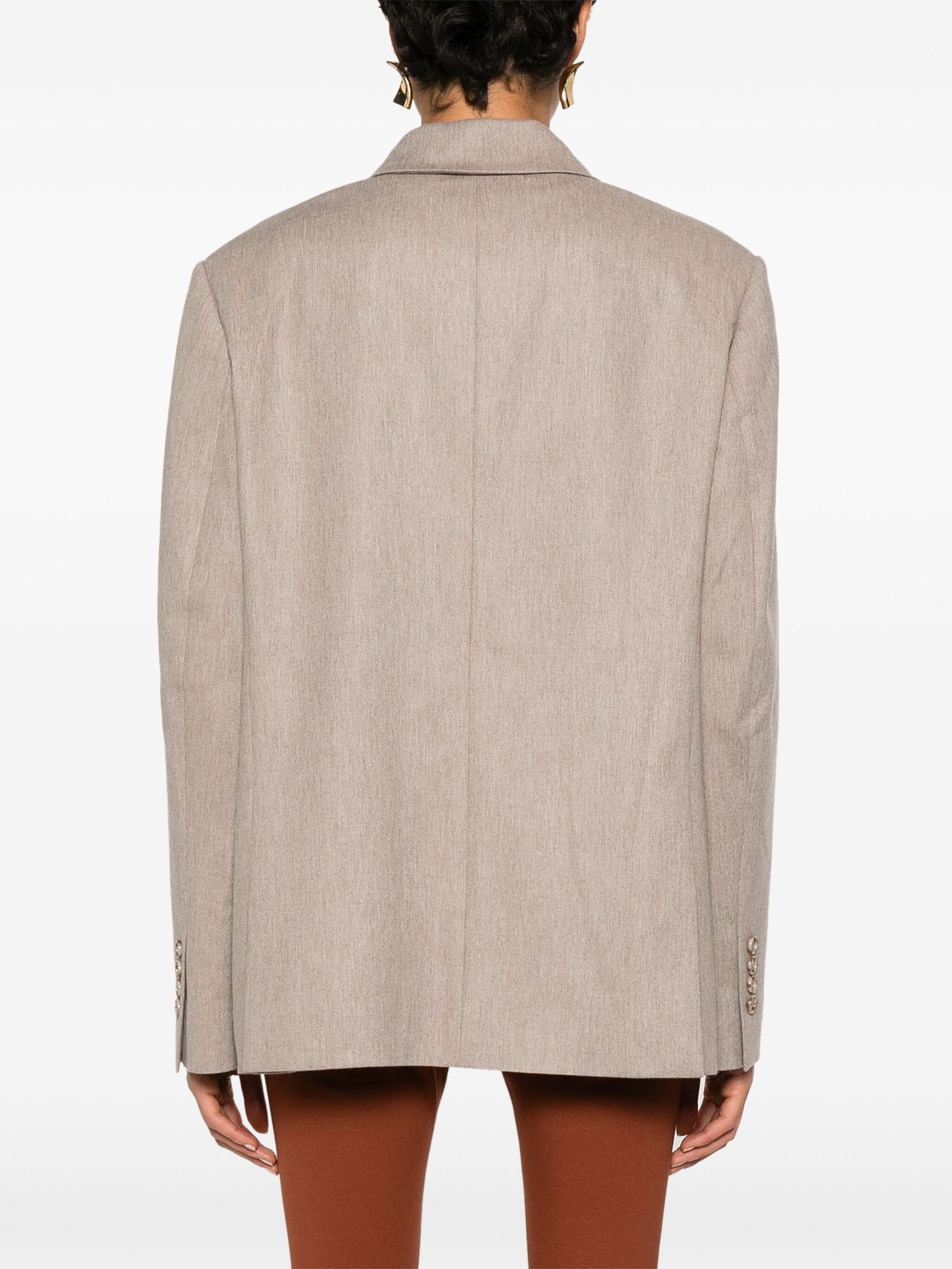 THE ANDAMANE o1s22i1n1024 Oversized Pixie Blazer in Beige Size M / US 6-8 / IT 42-44 - 4 Thumbnail
