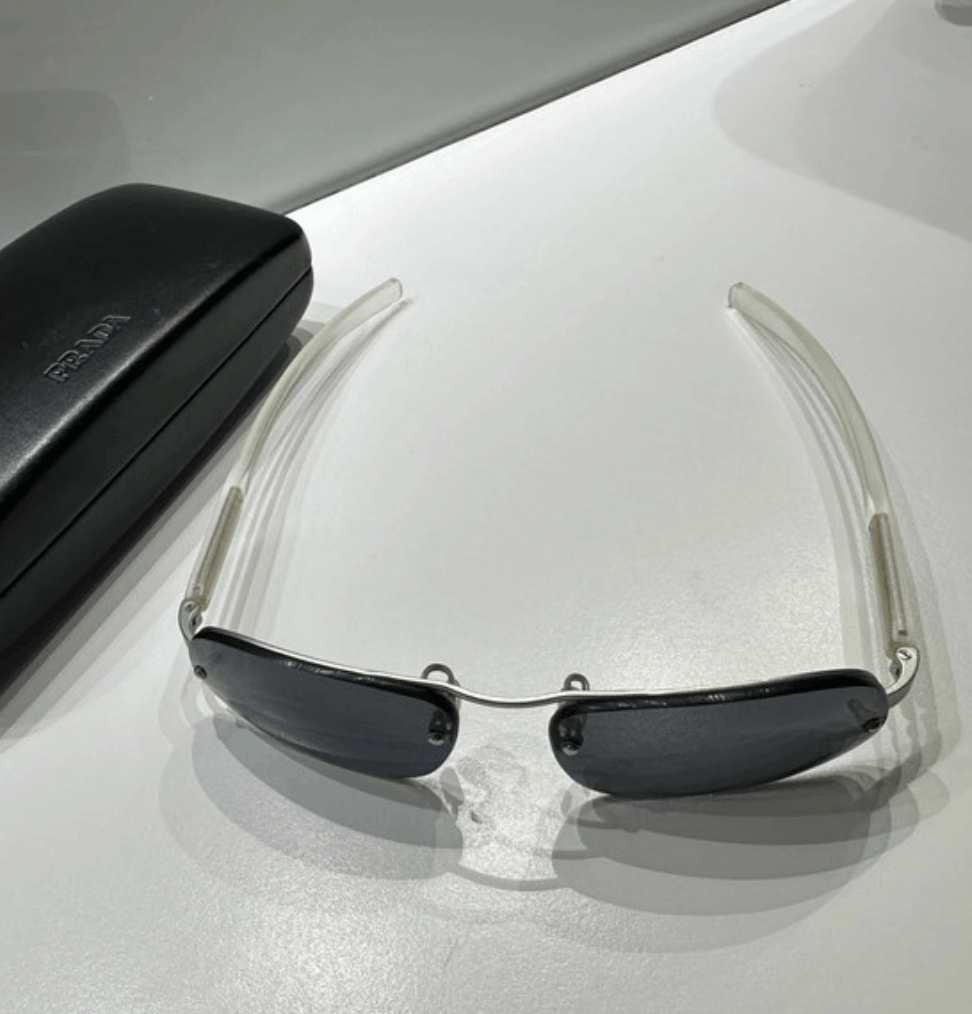 Prada × Vintage PRADA 2004 Sunglasses Rimless Sport Metal Frame Shield Size ONE SIZE - 3 Thumbnail