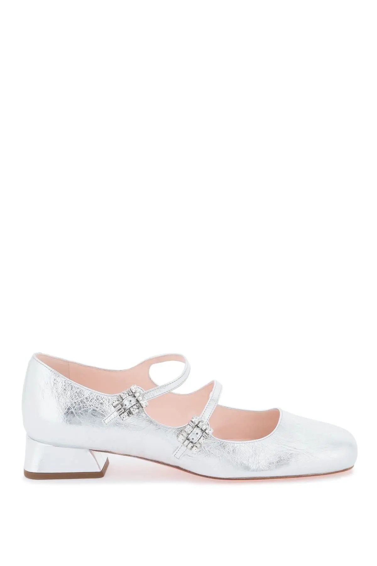 image of Roger Vivier O1S22I1N1223 'babies Mini Très Vivier' Pumps In Silver Shoes, Women's (Size 7)