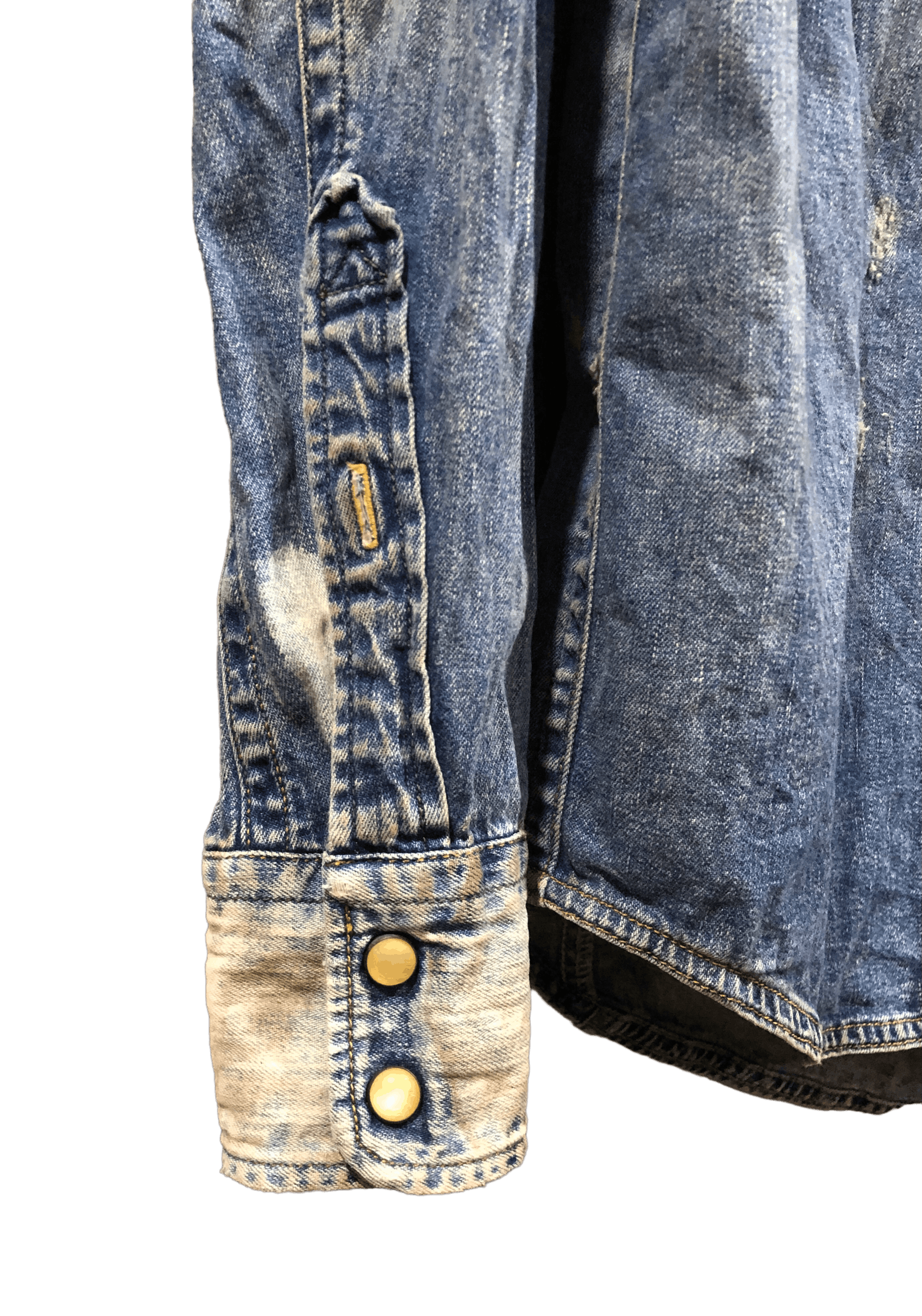 Diesel Vintage Diesel Industry Paint Splattered Denim Western Shirt Size US S / EU 44-46 / 1 - 9 Thumbnail