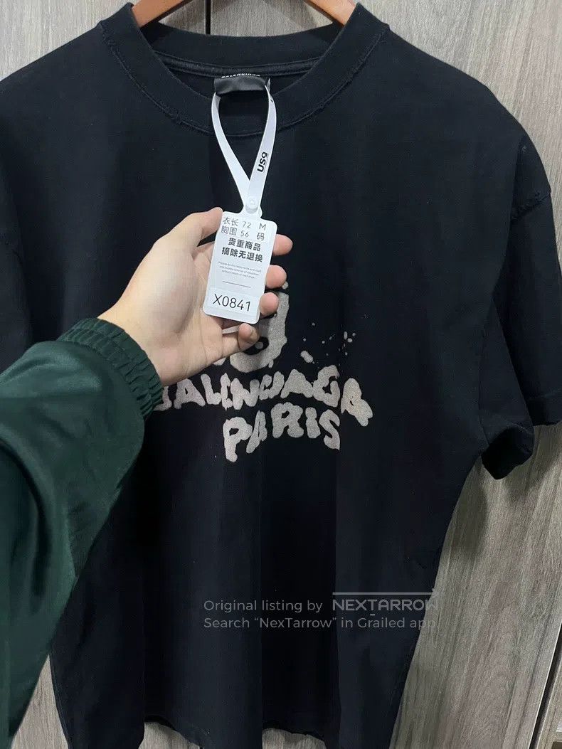 Balenciaga Balenciaga Letter Printed Crew Neck Short Sleeve Size US M / EU 48-50 / 2 - 7 Thumbnail