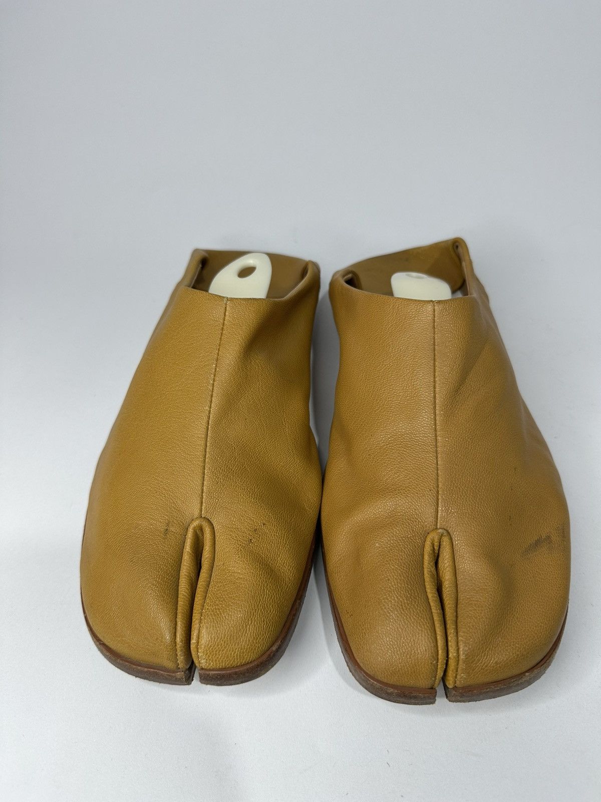 Maison Margiela Maison Margiela Tabi Babouche Ochre Leather Loafers. Size US 7 / EU 40 - 1 Thumbnail