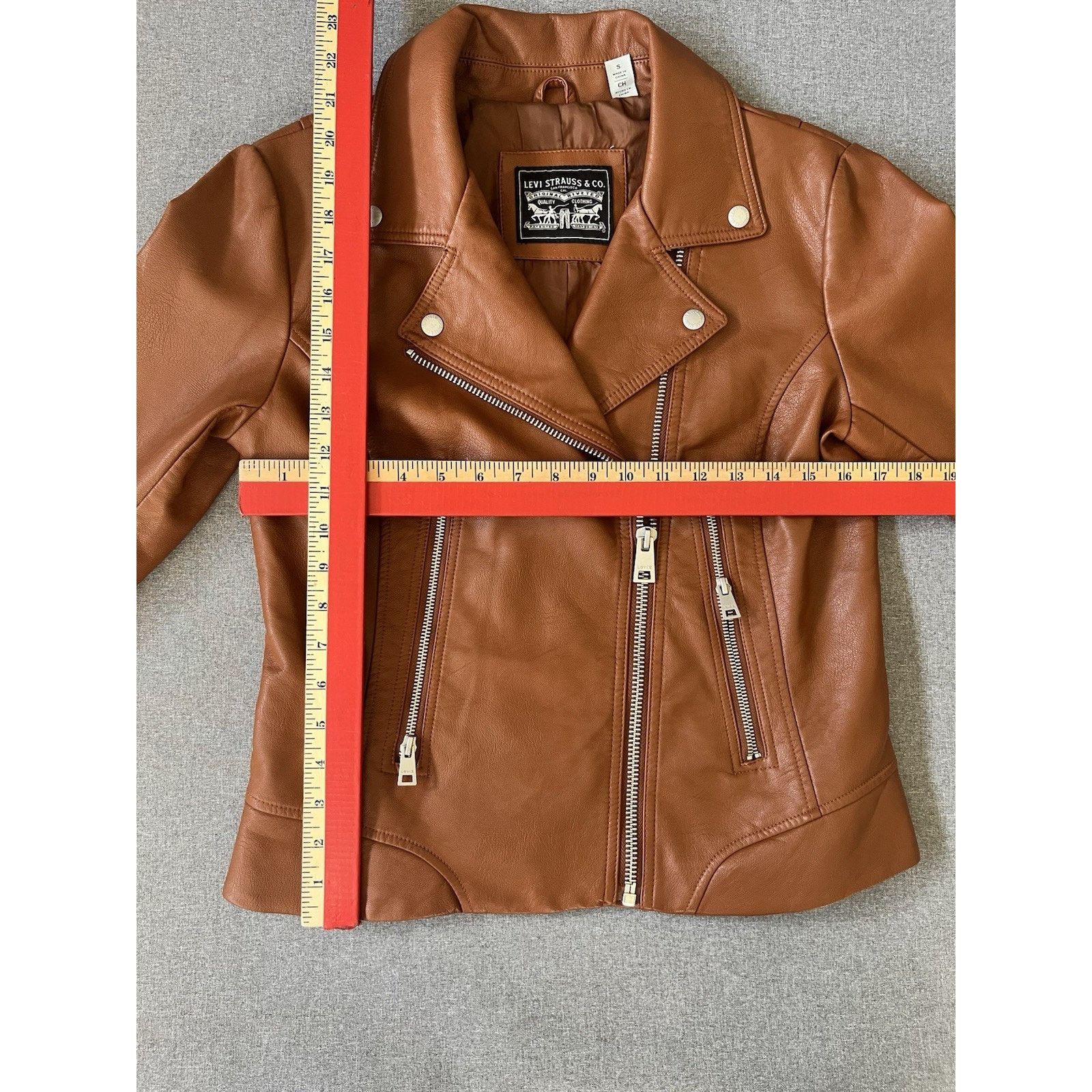 Levi's LW1RU538 Levi's Women's 538 Moto jacket size Small Brown Size S / US 4 / IT 40 - 3 Thumbnail