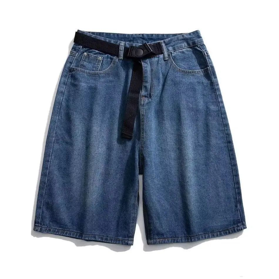 Japanese Brand High street straight tube loose denim shorts Size US 32 / EU 48 - 6 Thumbnail