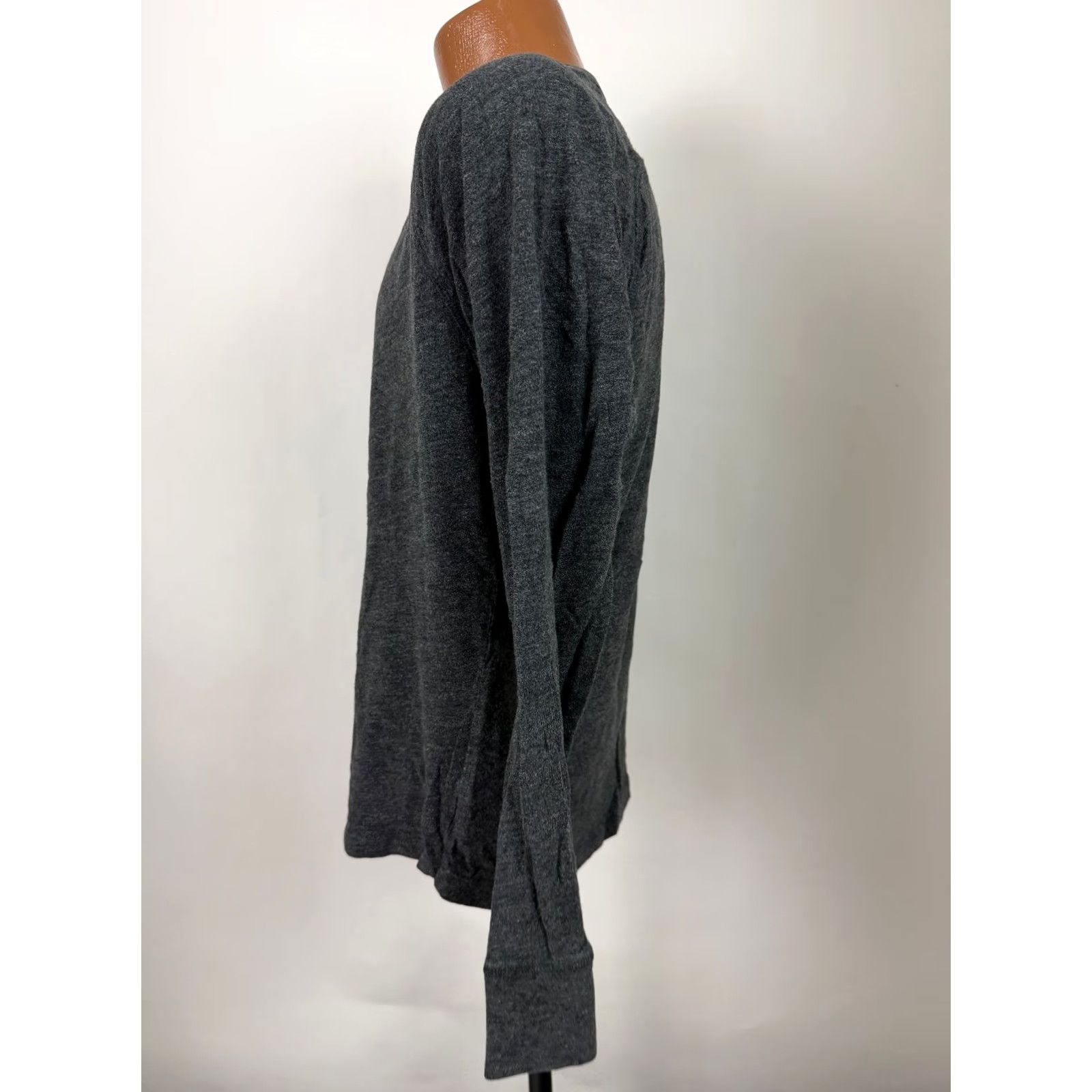 Gap Gap Henley Shirt Men Medium Minimal Heather Charcoal Cotton Outdoors Long Sleeve Size US M / EU 48-50 / 2 - 5 Thumbnail