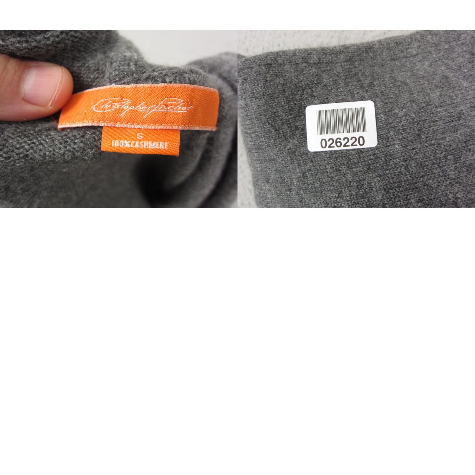 Vintage Christopher Fischer Women Gray Cashmere Hooded Cardigan Sweater Small Open Front Size S / US 4 / IT 40 - 9 Thumbnail
