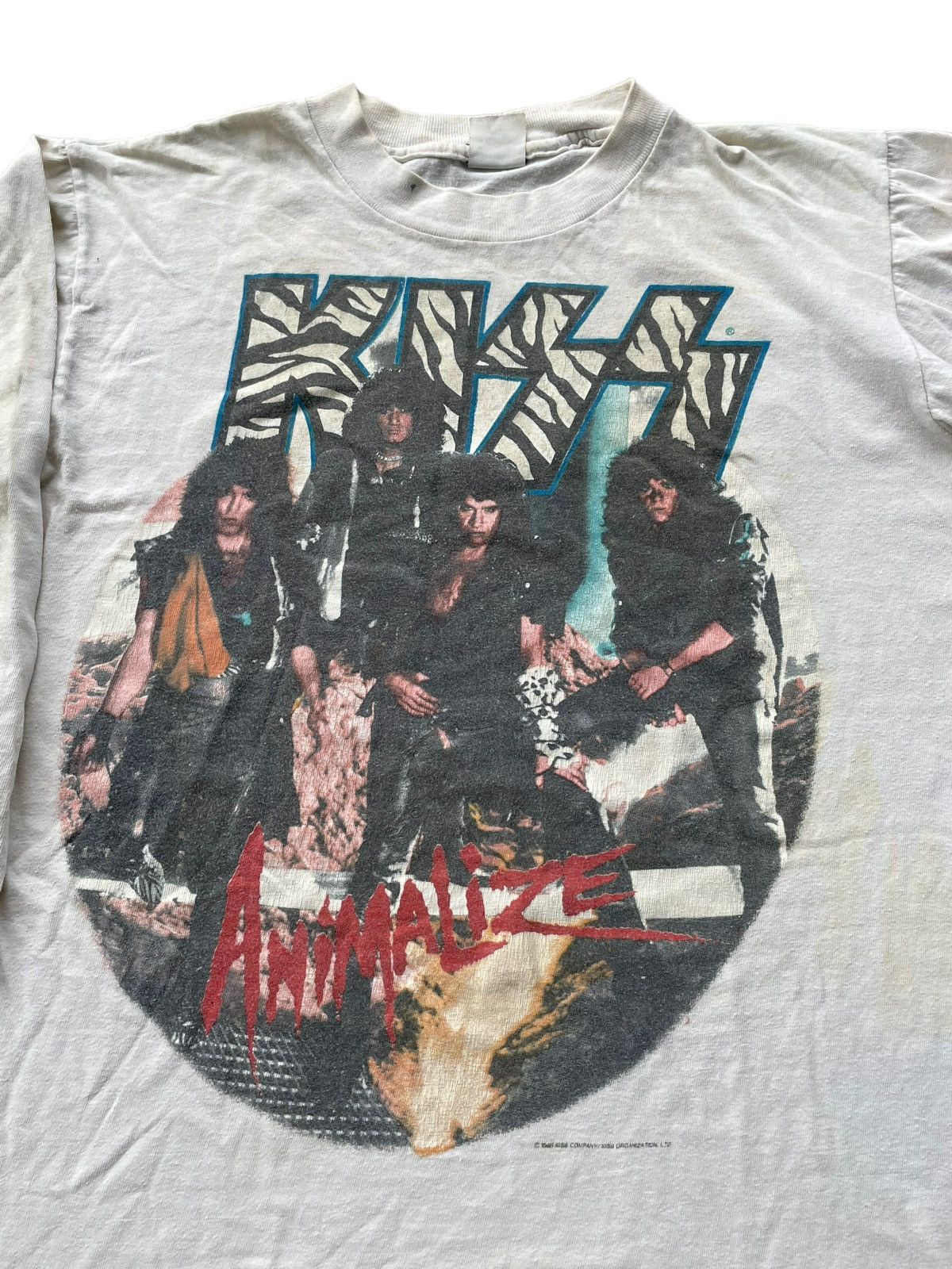 KISS × Vintage Rare & Vintage 1985 Kiss Animalize World tour Tshirt Size US M / EU 48-50 / 2 - 3 Thumbnail