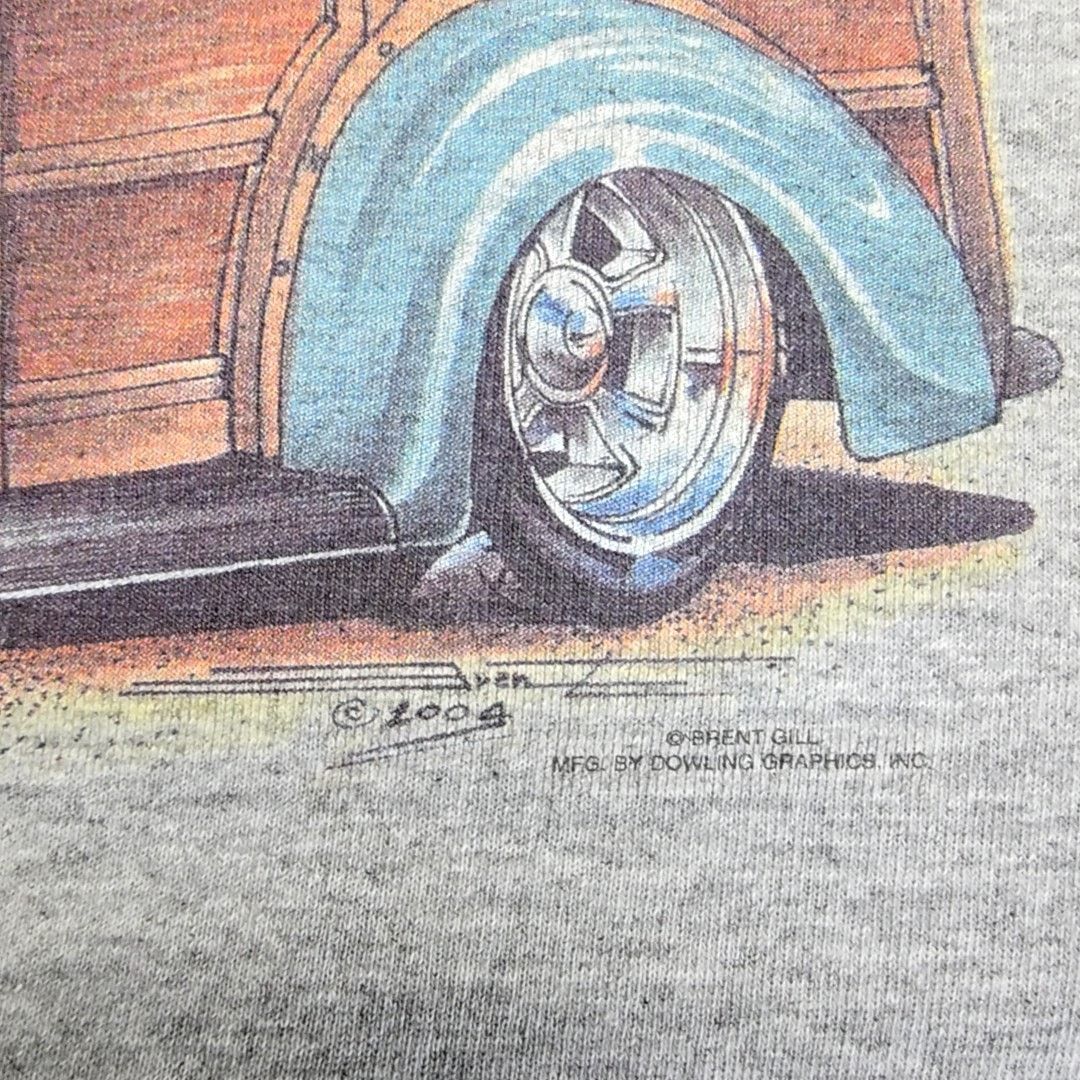 Gildan Vintage Car Surfboard Tropical Shirt Gray XL Car Beach Tee Size US XL / EU 56 / 4 - 3 Thumbnail