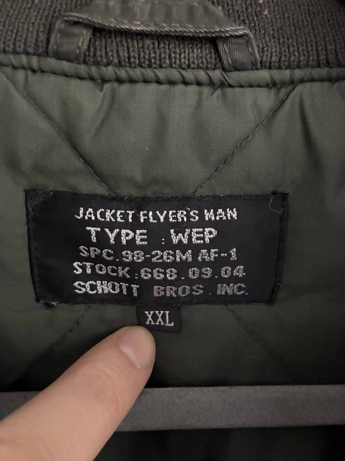 Schott Vintage Schott bomber jacket Flayers Man Wep military army Size US XXL / EU 58 / 5 - 3 Thumbnail