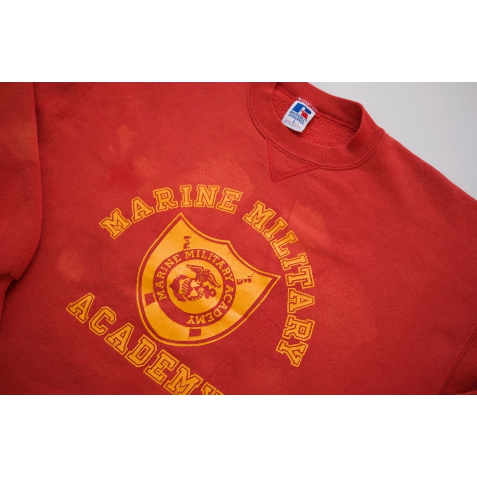 Russell Athletic VINTAGE RUSSELL ATHLETICS CREW SWEATSHIRT L RED USA MILITARY MARINE ACADEMY FADED 80s MEN Size US L / EU 52-54 / 3 - 5 Thumbnail