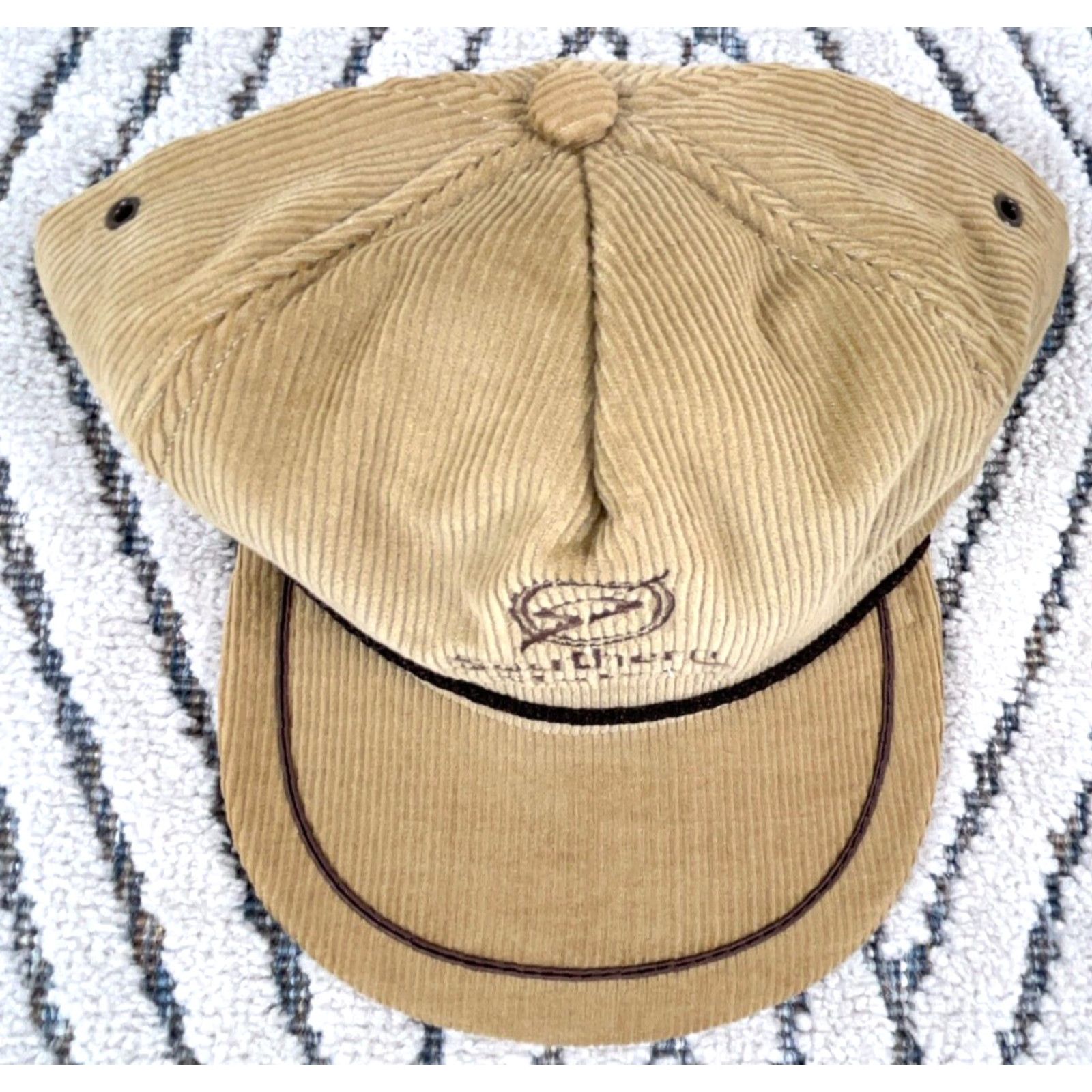 Vintage VINTAGE Southern States Trucker Hat Cap Brown Corduroy Rope 80s USA Snap Back FF Size ONE SIZE - 2 Thumbnail