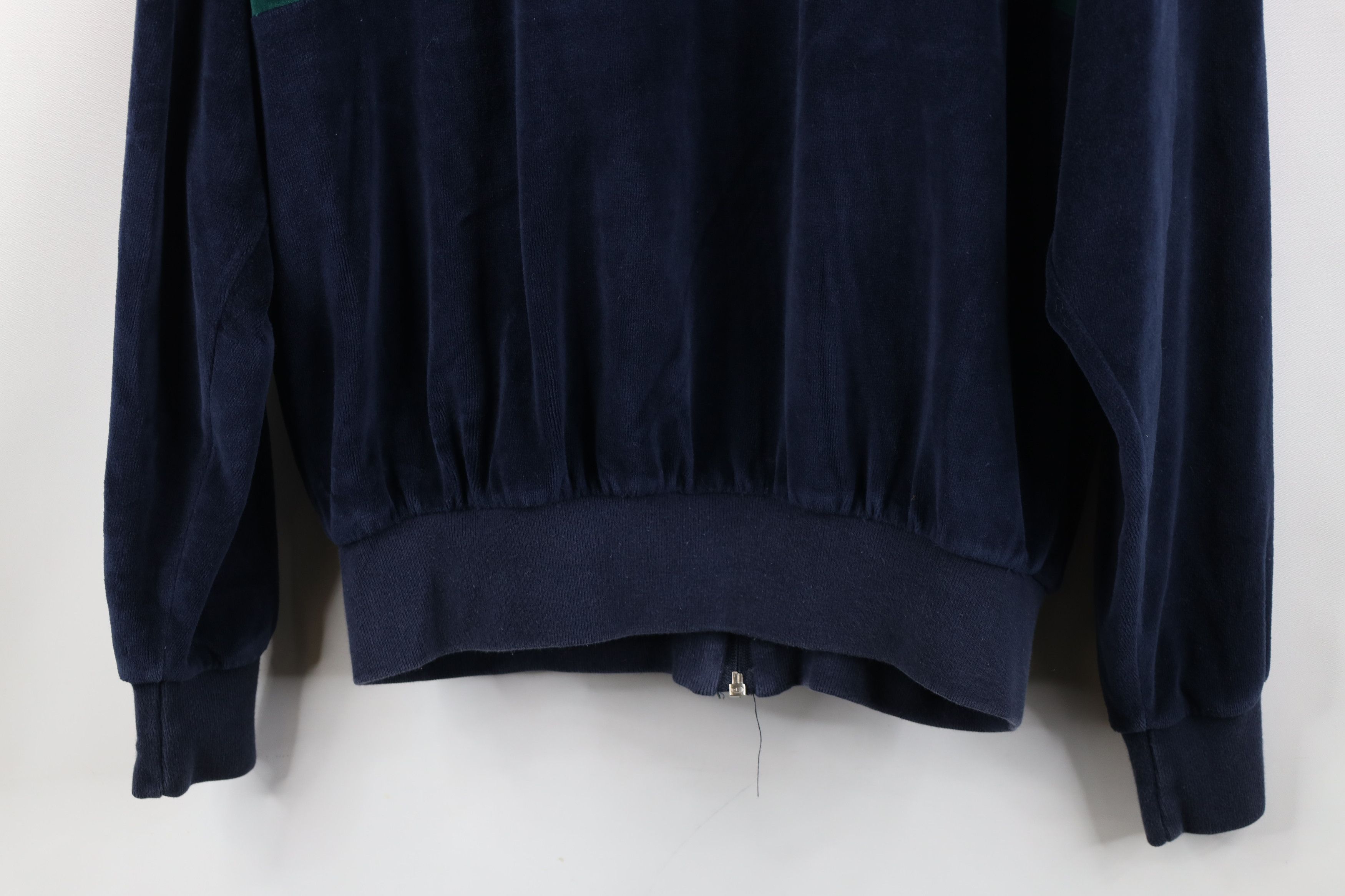 Vintage Vintage 90s Streetwear Block Velour Warm Up Track Jacket Size US M / EU 48-50 / 2 - 15 Thumbnail
