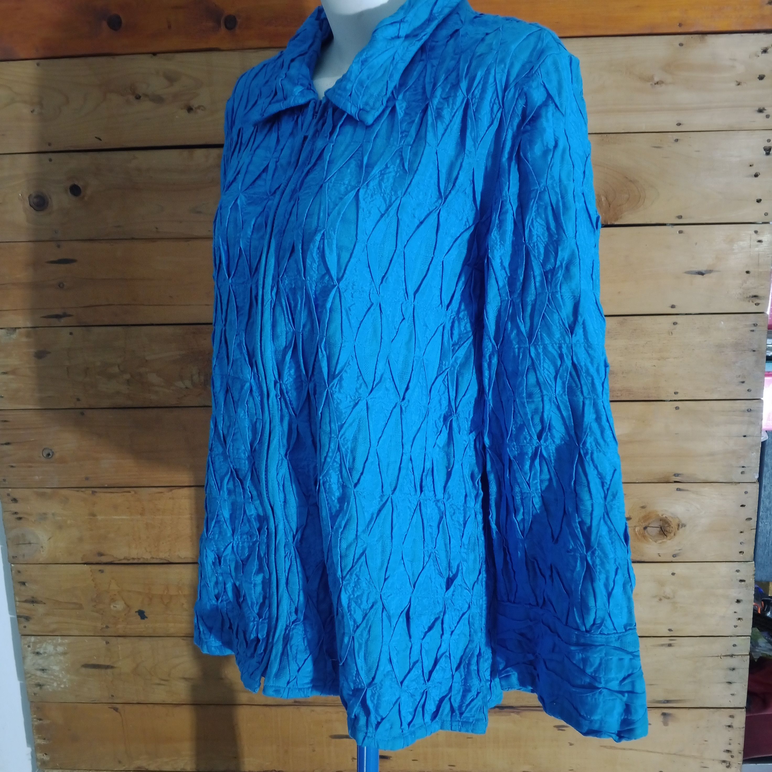 Laura Ashley × Vintage Vintage Laura Ashley Linen Jacket Blue Size M / US 6-8 / IT 42-44 - 3 Thumbnail
