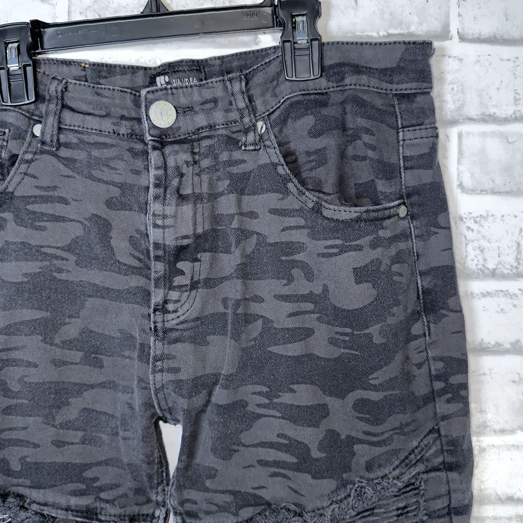 Vintage VINTAGE Waimea Skinny Fit Camo Distressed Cotton Blend Jeans Mens Size 34x28 Size US 34 / EU 50 - 2 Thumbnail