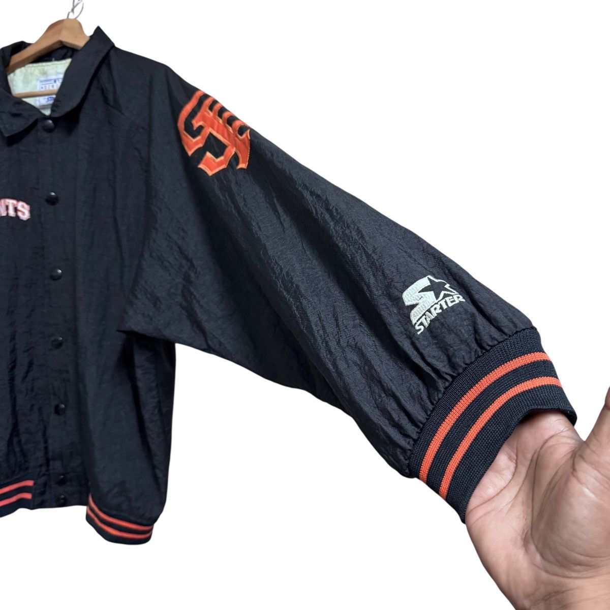 MLB Vintage San Francisco Giants Nylon Bomber Jacket Starter Size US L / EU 52-54 / 3 - 4 Thumbnail