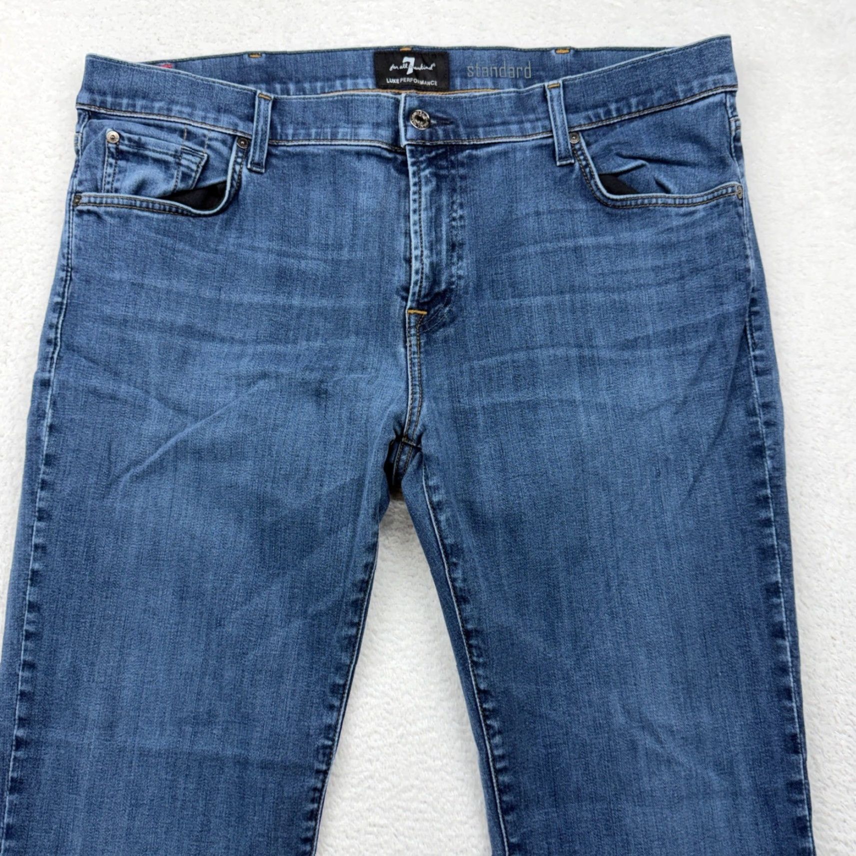 7 For All Mankind VINTAGE? No. 7 For All Mankind Luxe Performance Standard Straight Jeans Blue Mens 40x31 Size US 40 / EU 56 - 2 Thumbnail