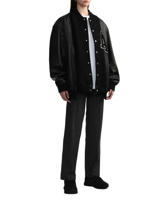 Ambush Design NWT) $2000 AMBUSH LEATHER LAYERED VARSITY JACKET Size US XXS / EU 40 - 2 Thumbnail