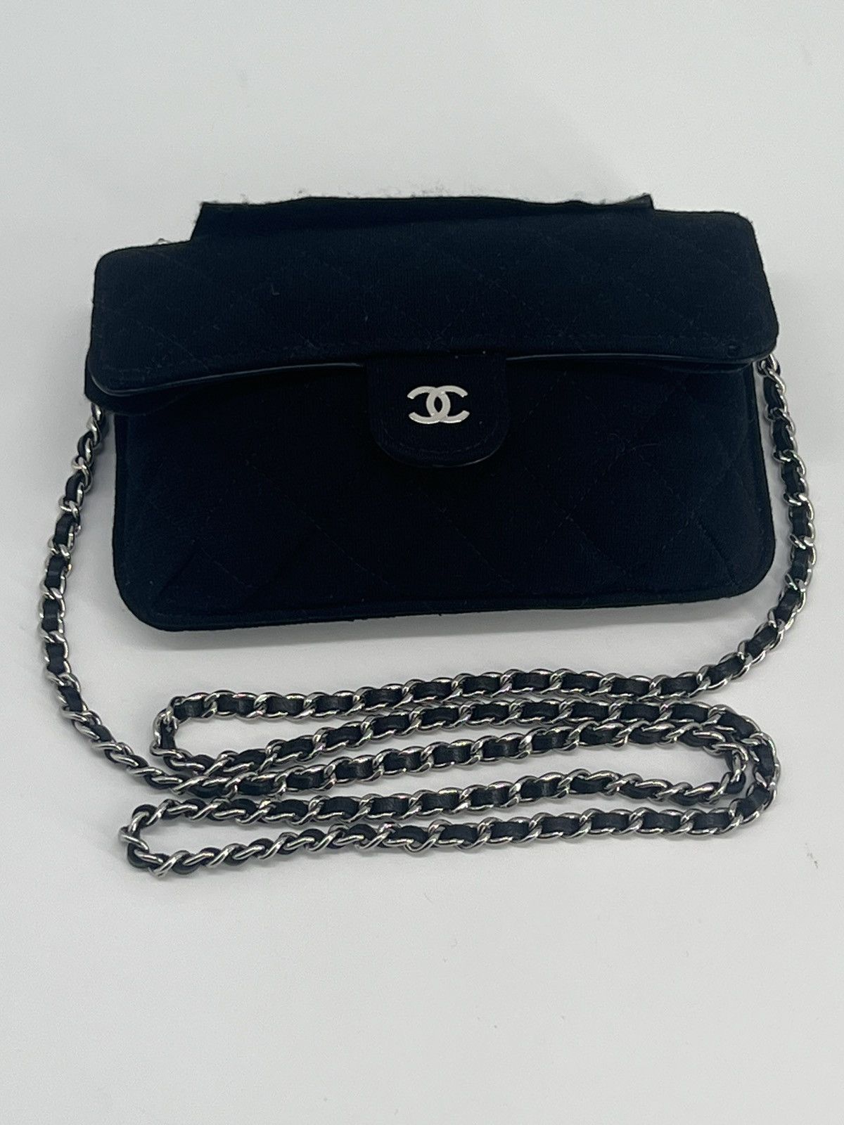 Chanel Chanel Quilted Fabric Foldable Tote Chain Strap Bag Size ONE SIZE - 3 Thumbnail