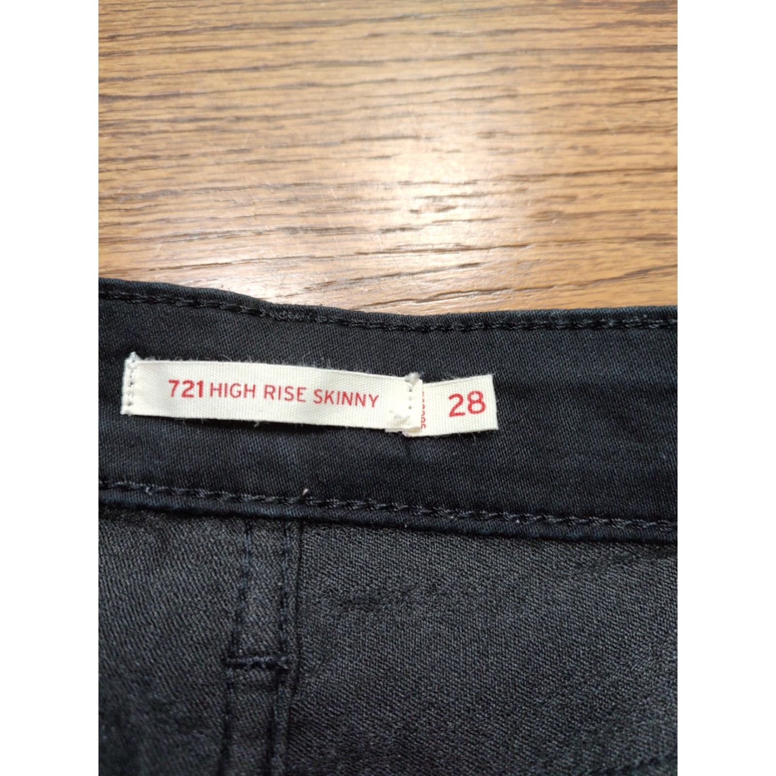 Levi's Levi's 721 High Rise Skinny Jeans Womens 28 Inseam Black Denim Slim 5-Pocket City 90s Rock Mens? Size 28" / US 6 / IT 42 - 4 Thumbnail
