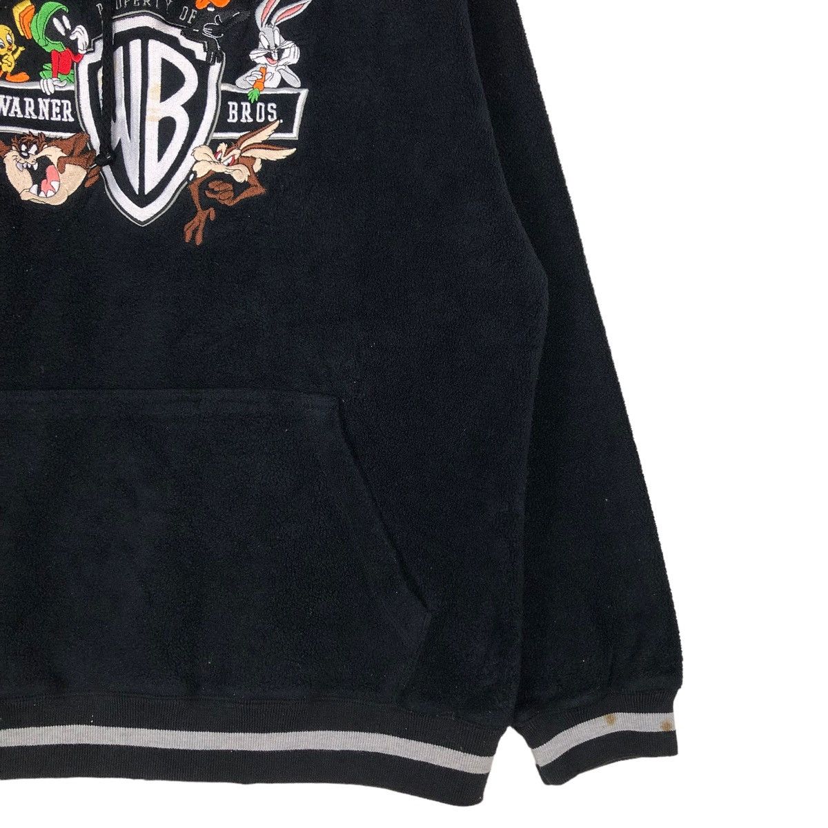 Cartoon Network 🔥VINTAGE WARNER BROS HOODIE PULL OVER BIG LOGO Size US L / EU 52-54 / 3 - 7 Thumbnail