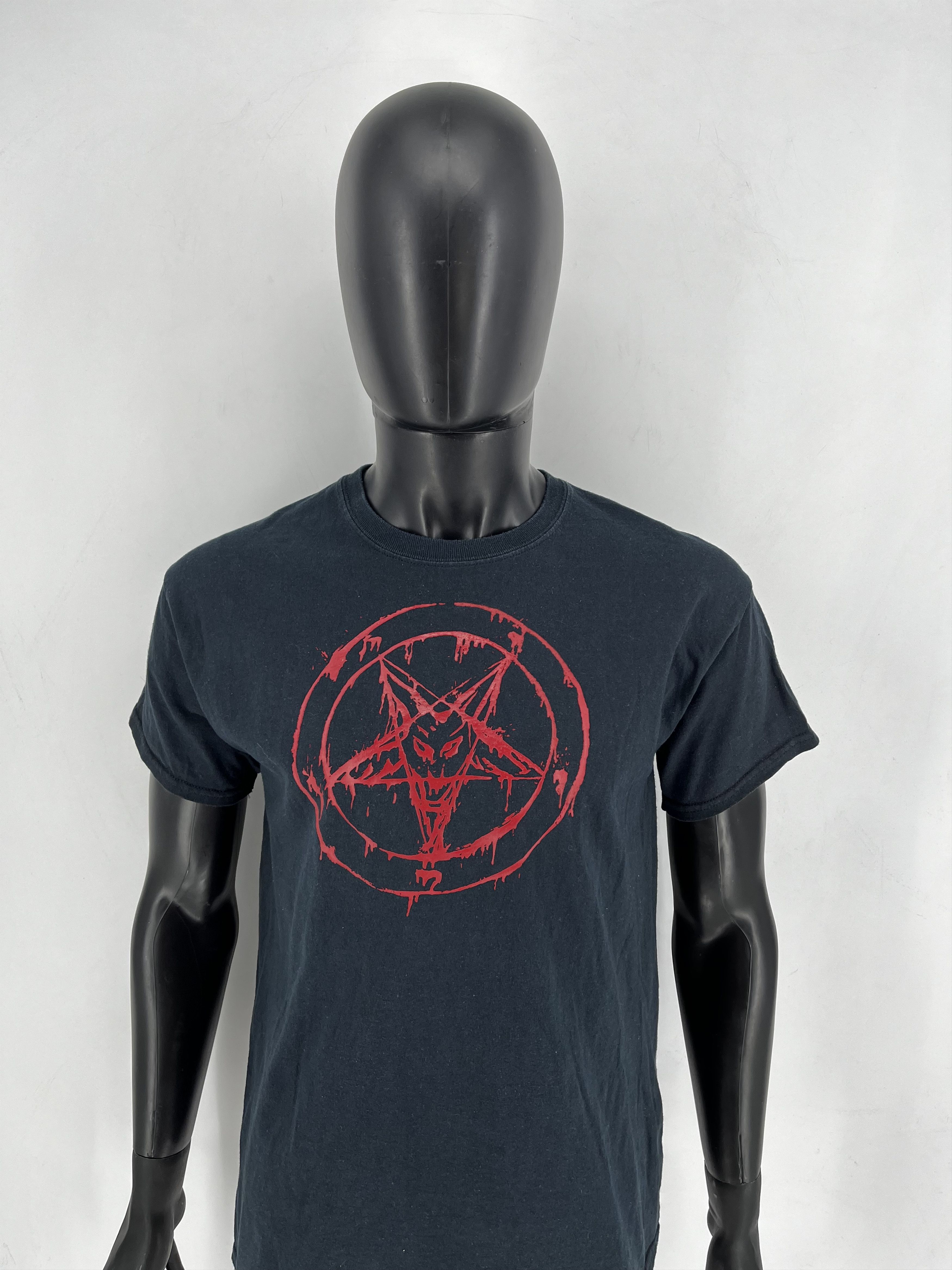 Band Tees Pentagram Punk Occult Gothic Satan Metal Baphomet Satanic Size US M / EU 48-50 / 2 - 1 Thumbnail