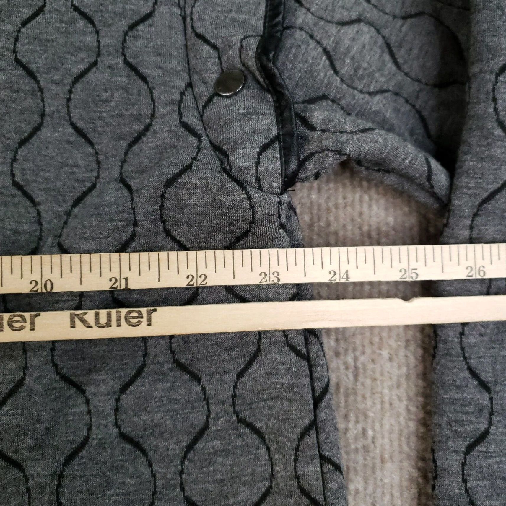 Vintage Lysse Jacket Vest Women L Gray Full Zip Mock Neck Casual Stretch - Lyssé - Jacket - Women - L - Gray - Full Zip - Casual - 90s? Size L / US 10 / IT 46 - 3 Thumbnail